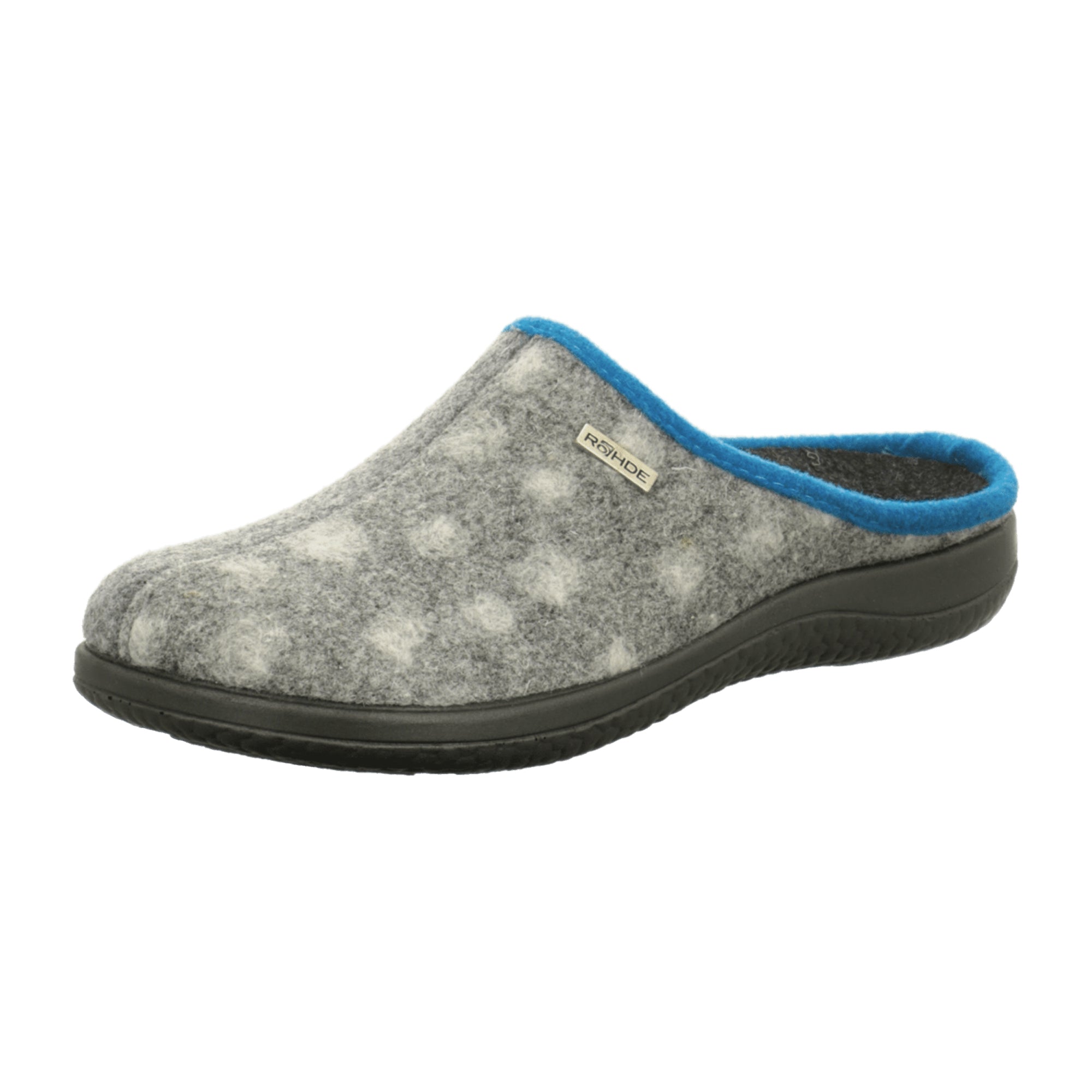 Rohde 6551 Ladies Grey Slip-On Shoes with Cushioned Insole and Quiet Sole