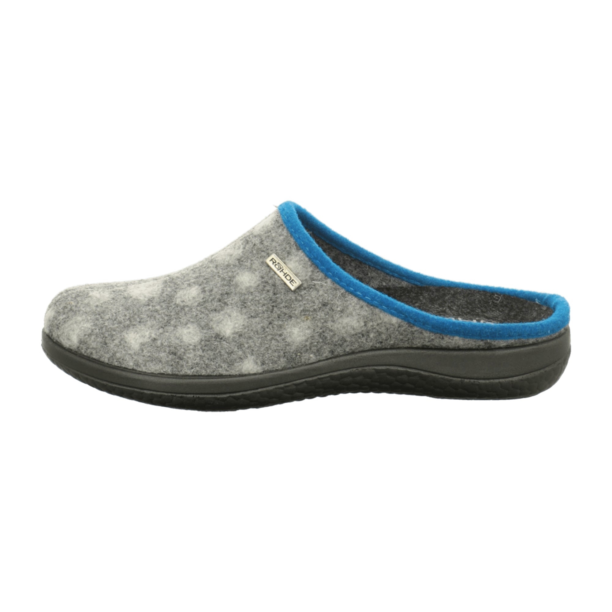 Rohde 6551 Ladies Grey Slip-On Shoes with Cushioned Insole and Quiet Sole