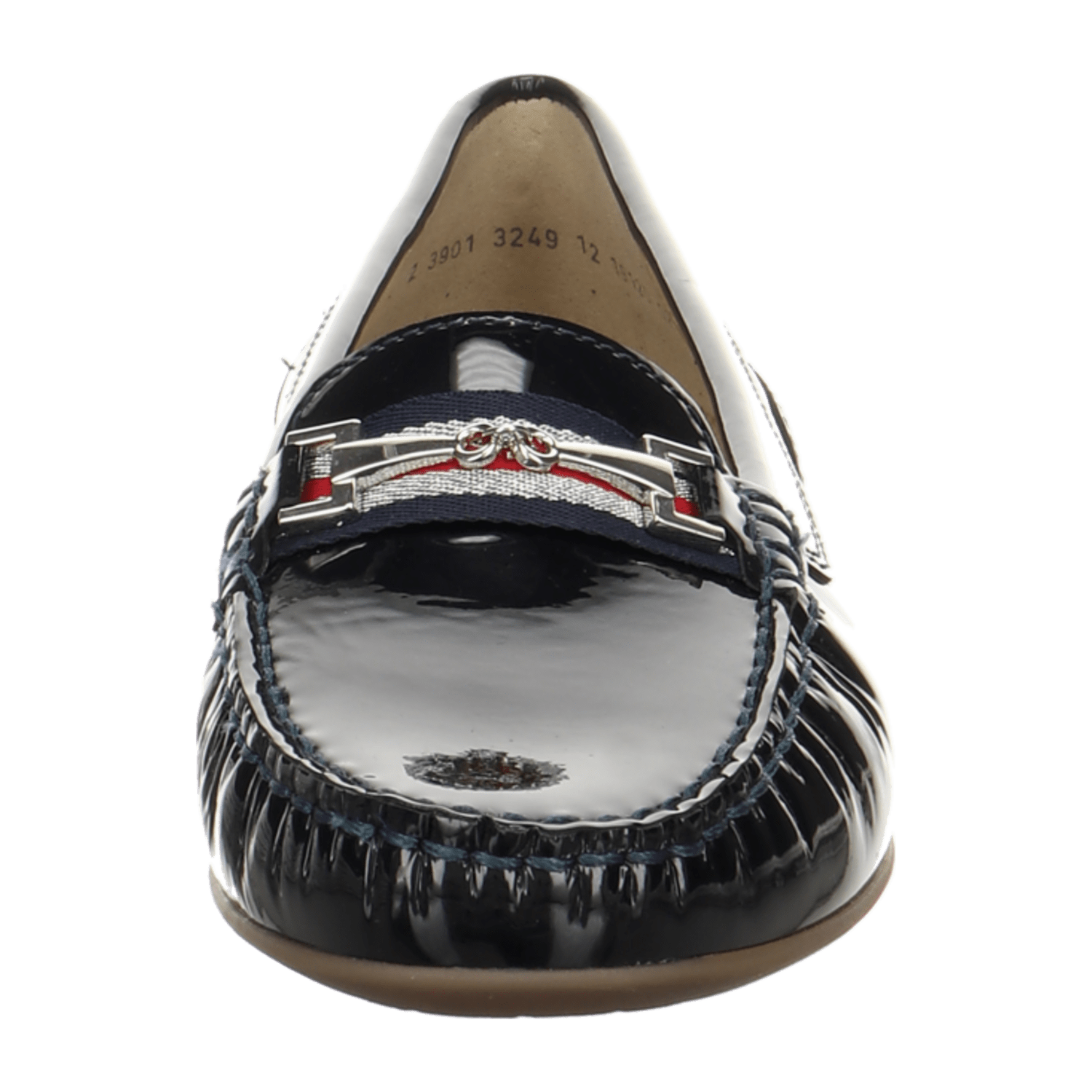 ARA ALABAMA Women's Blue Patent Leather Slip-On Loafers
