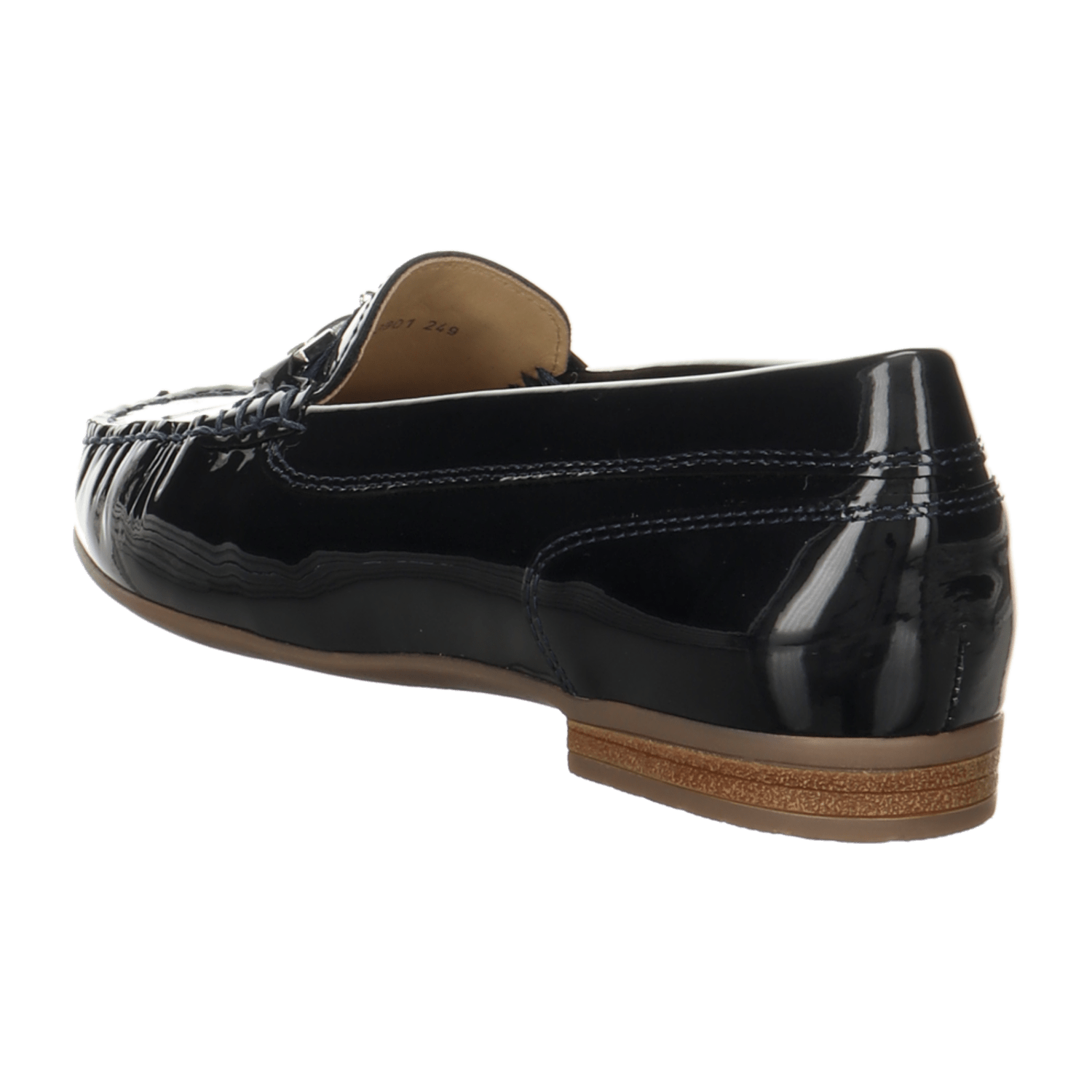 ARA ALABAMA Women's Blue Patent Leather Slip-On Loafers