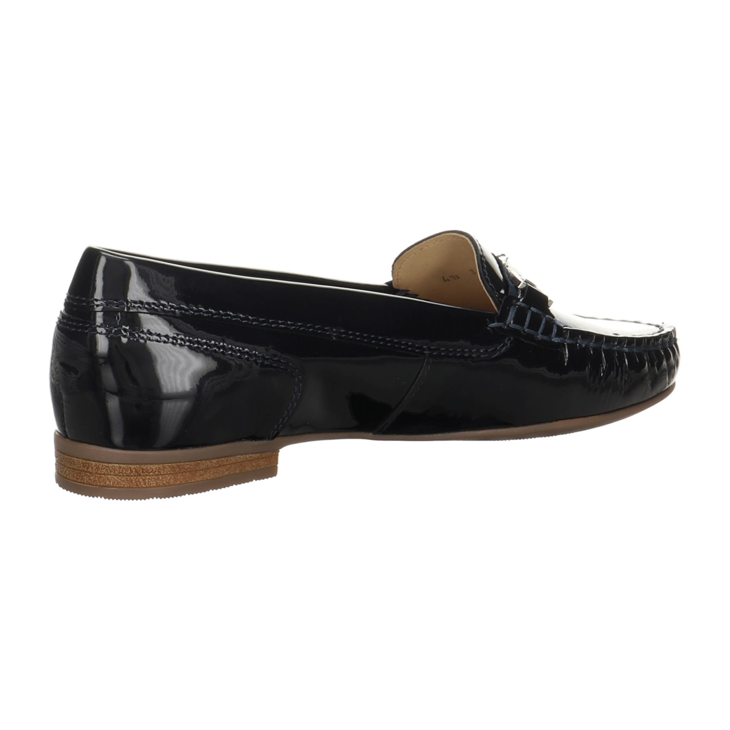 ARA ALABAMA Women's Blue Patent Leather Slip-On Loafers