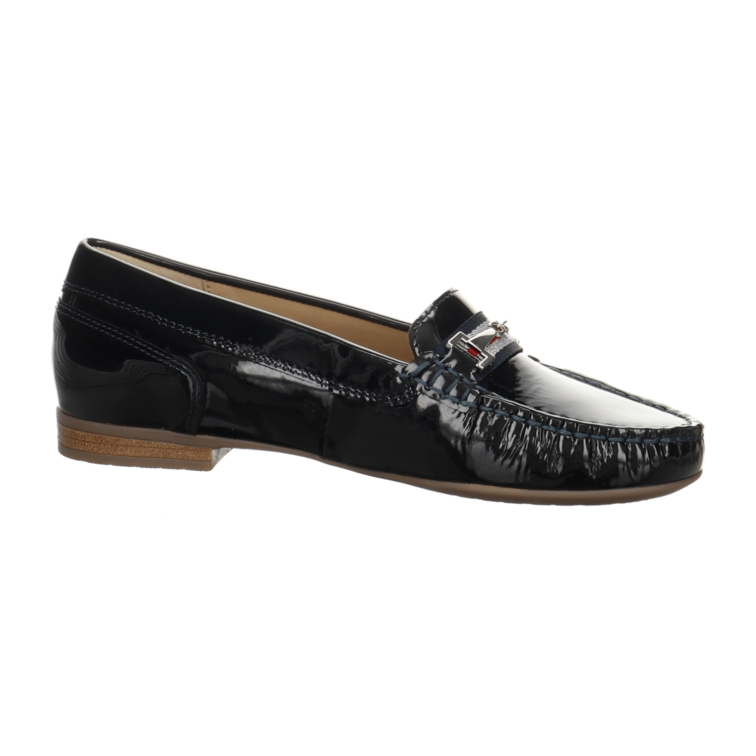ARA ALABAMA Women's Blue Patent Leather Slip-On Loafers