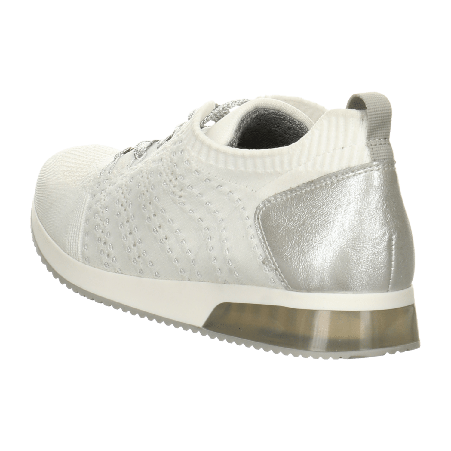ARA Women's Low-Top Lace-Up Sneakers in White with Synthetic Sole and Cold-Weather Lined Interior