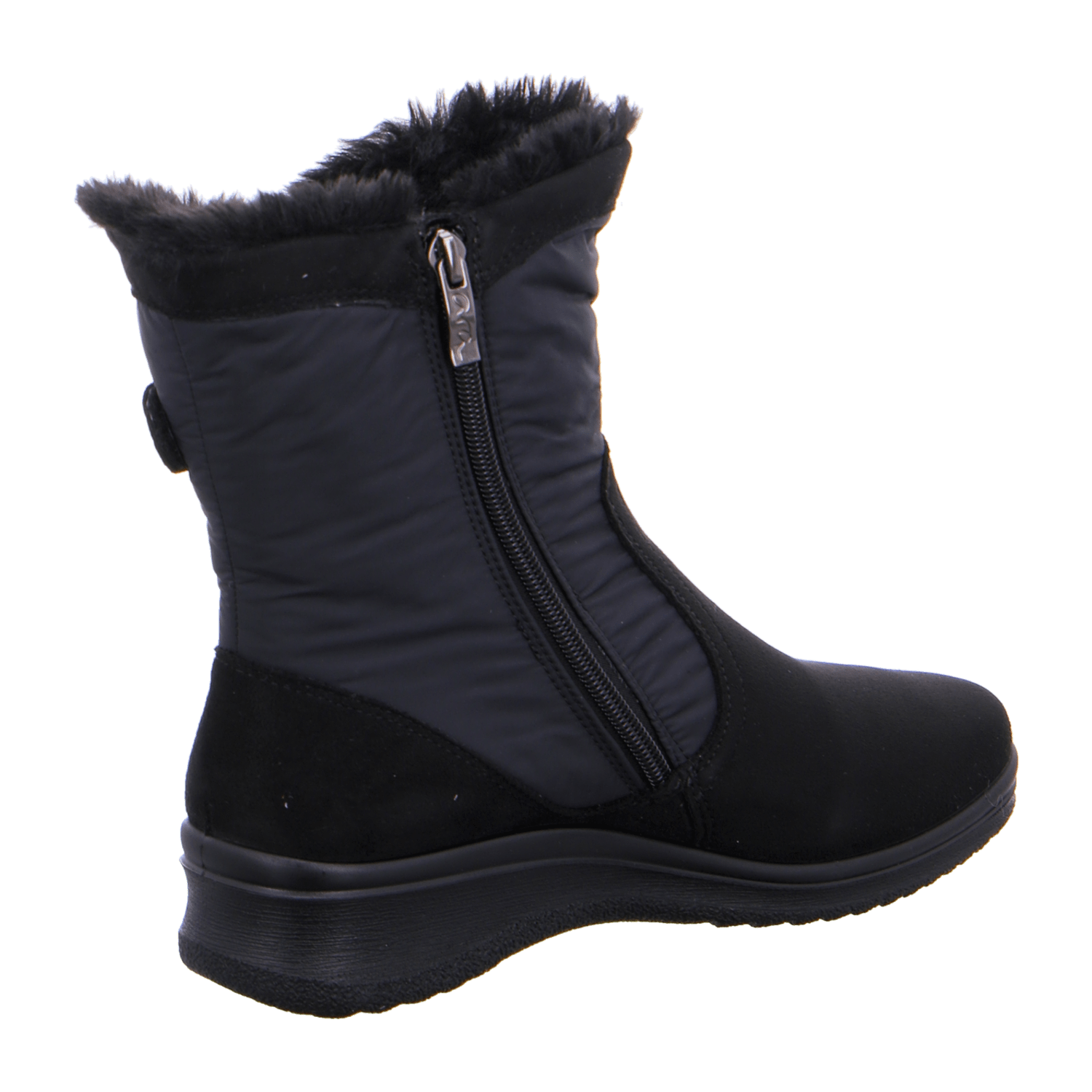 ARA Women's Snow Boots in Black with Zipper, Textile Upper with Gore-Tex Warm Lining and Polyurethane Sole - Bartel-Shop