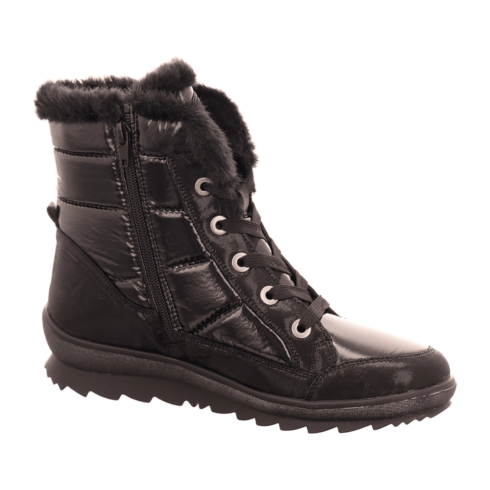 Remonte Women's Lace-Up Boots TEX Black Waterproof Warm Lined Winter Shoes