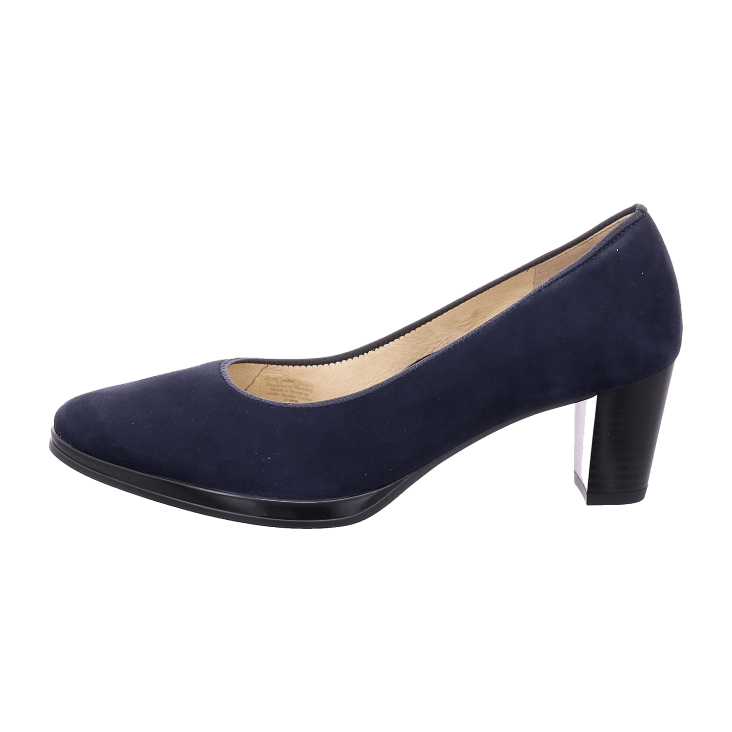 ARA ORLY Women's Pumps in Blue Smooth Leather with a Slim Toe and Cold-Lined Interior - Bartel-Shop