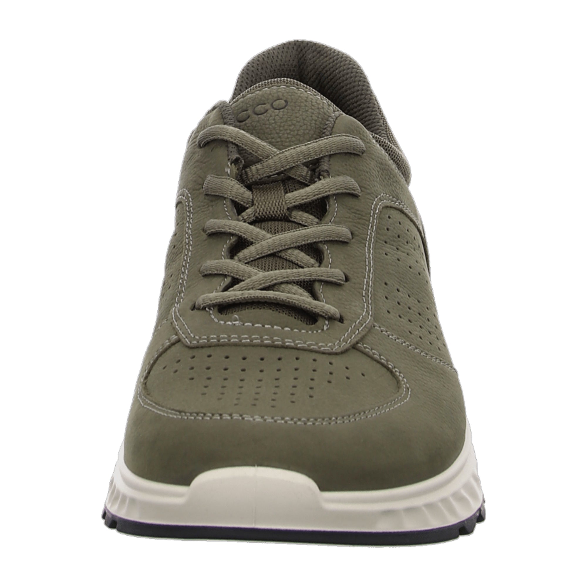 Ecco Exostride M Men's Casual Lace-up Shoes in Stylish Gray Nubuck Leather