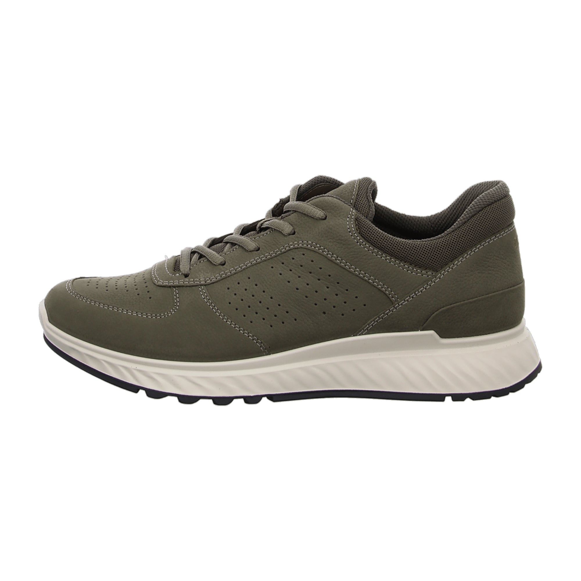 Ecco Exostride M Men's Casual Lace-up Shoes in Stylish Gray Nubuck Leather