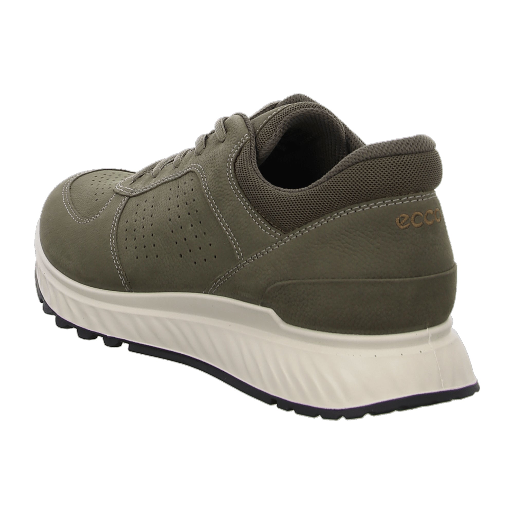 Ecco Exostride M Men's Casual Lace-up Shoes in Stylish Gray Nubuck Leather