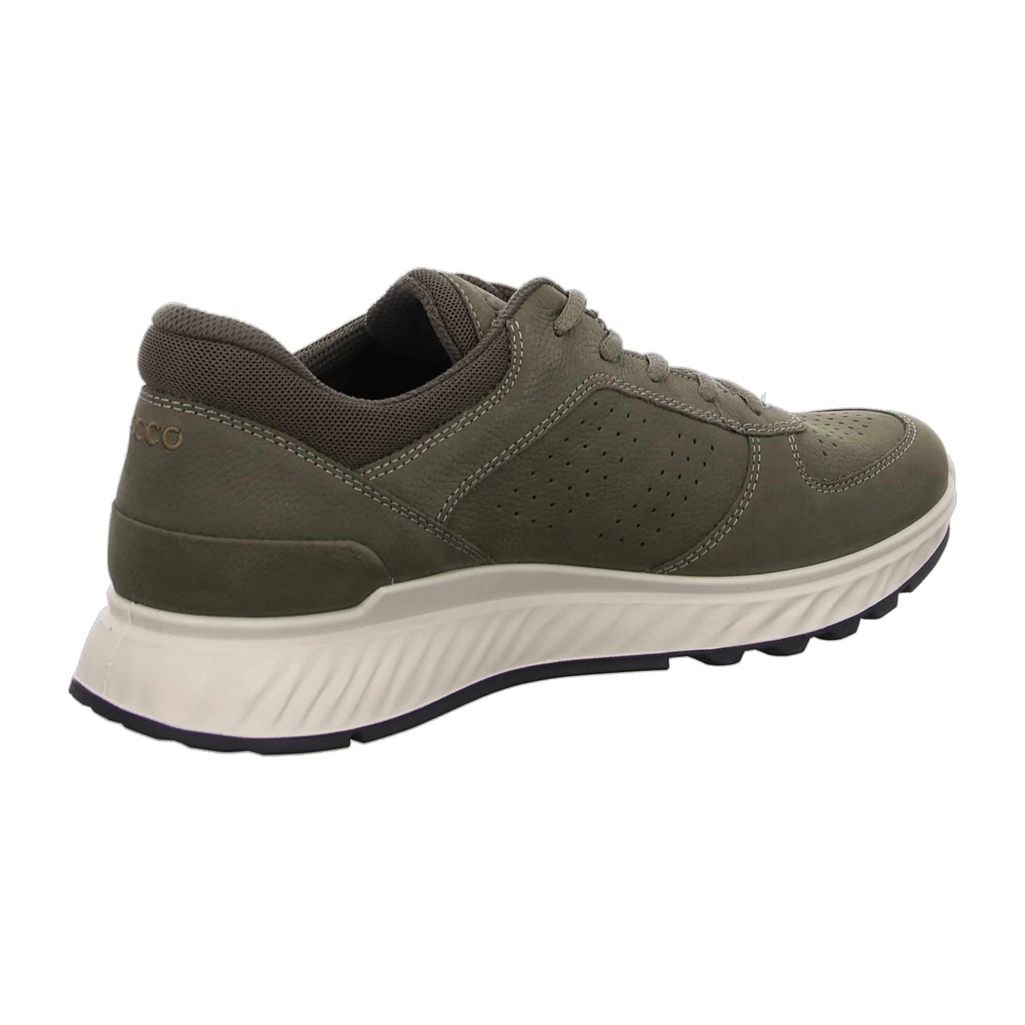 Ecco Exostride M Men's Casual Lace-up Shoes in Stylish Gray Nubuck Leather