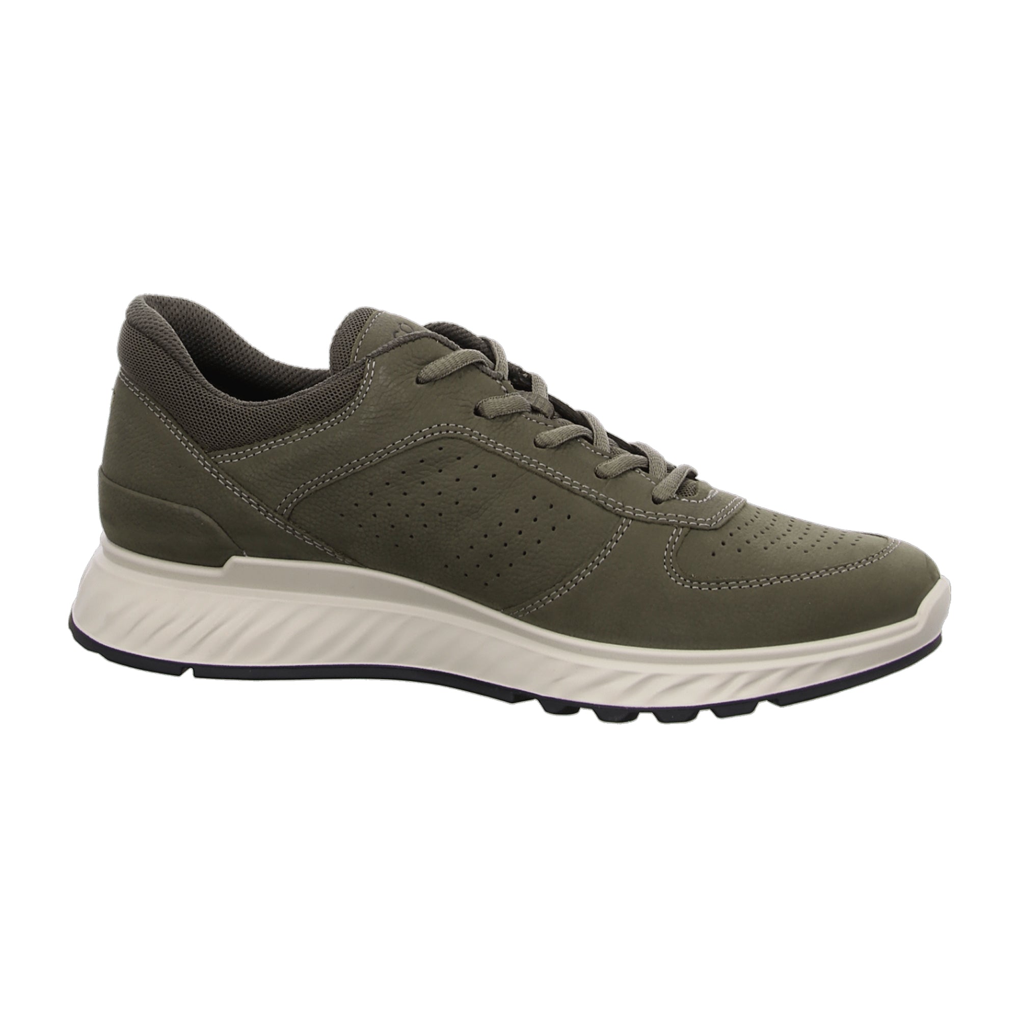 Ecco Exostride M Men's Casual Lace-up Shoes in Stylish Gray Nubuck Leather