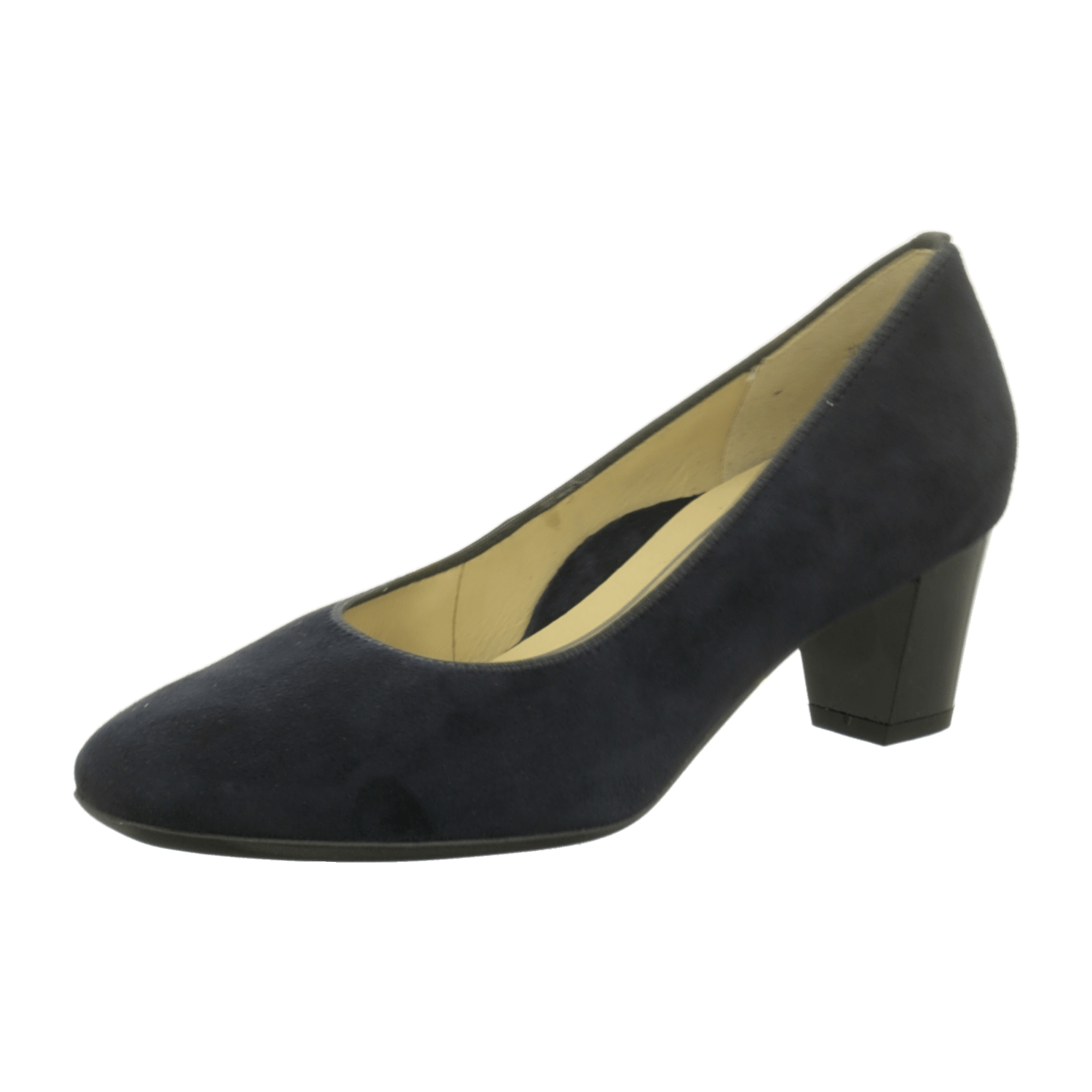 ARA VERONA Women's Pumps in Blue Suede with Round Toe and Slip-On Design