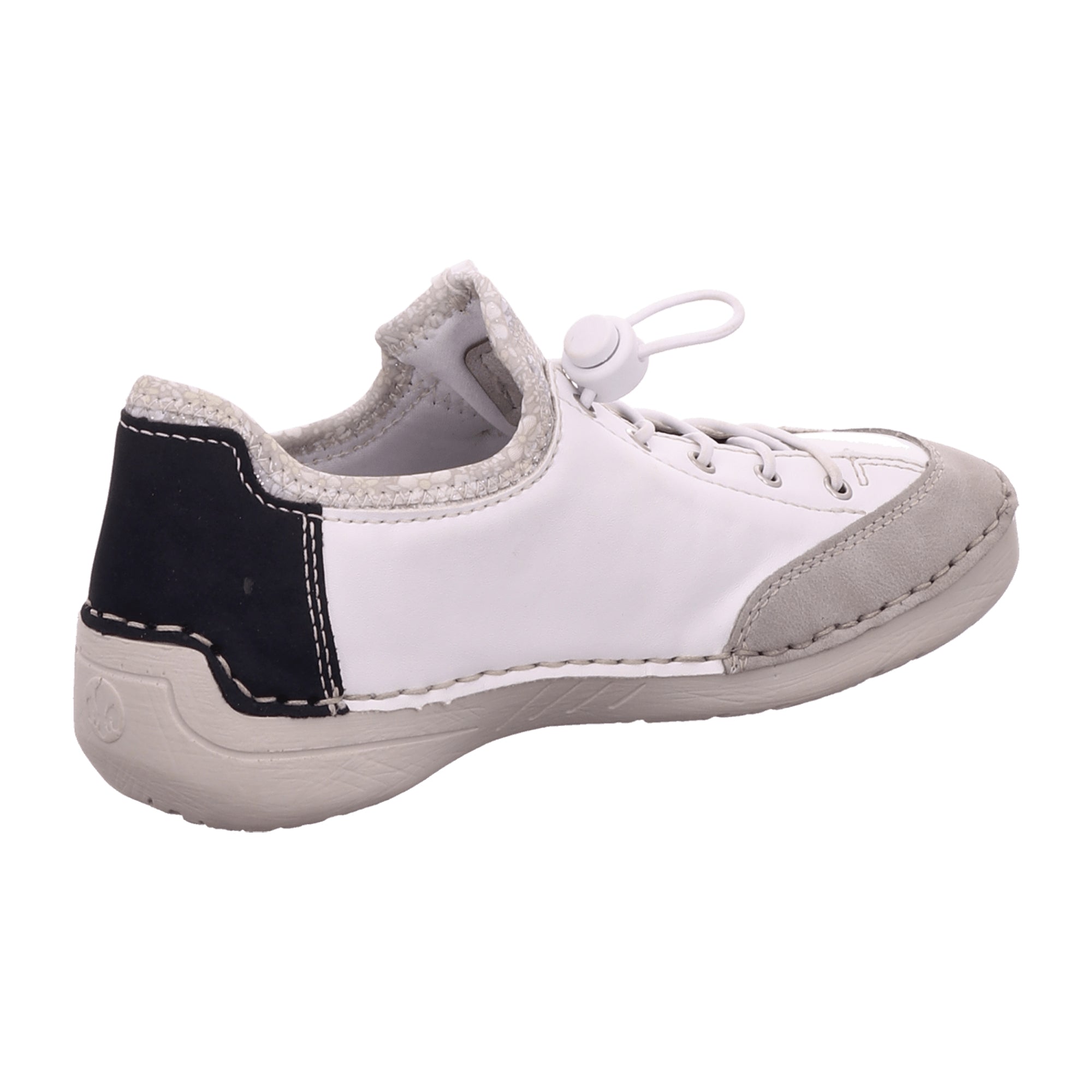 Rieker Women's White Casual Lace-Up Shoes with Comfortable Soft Sole