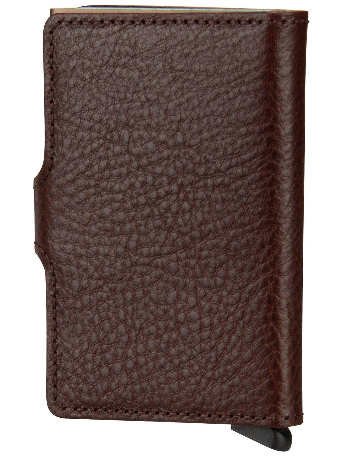 Secrid Miniwallet Veg Tanned Leather Wallet - Espresso Brown, Slim RFID