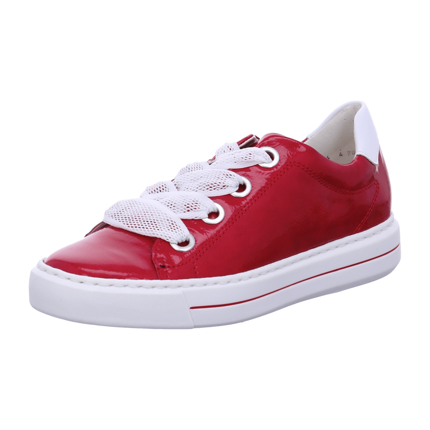 ARA COURTYARD Women's Sneakers in Red Patent Leather with Lacing and Cold-Weather Lined Interior - Bartel-Shop