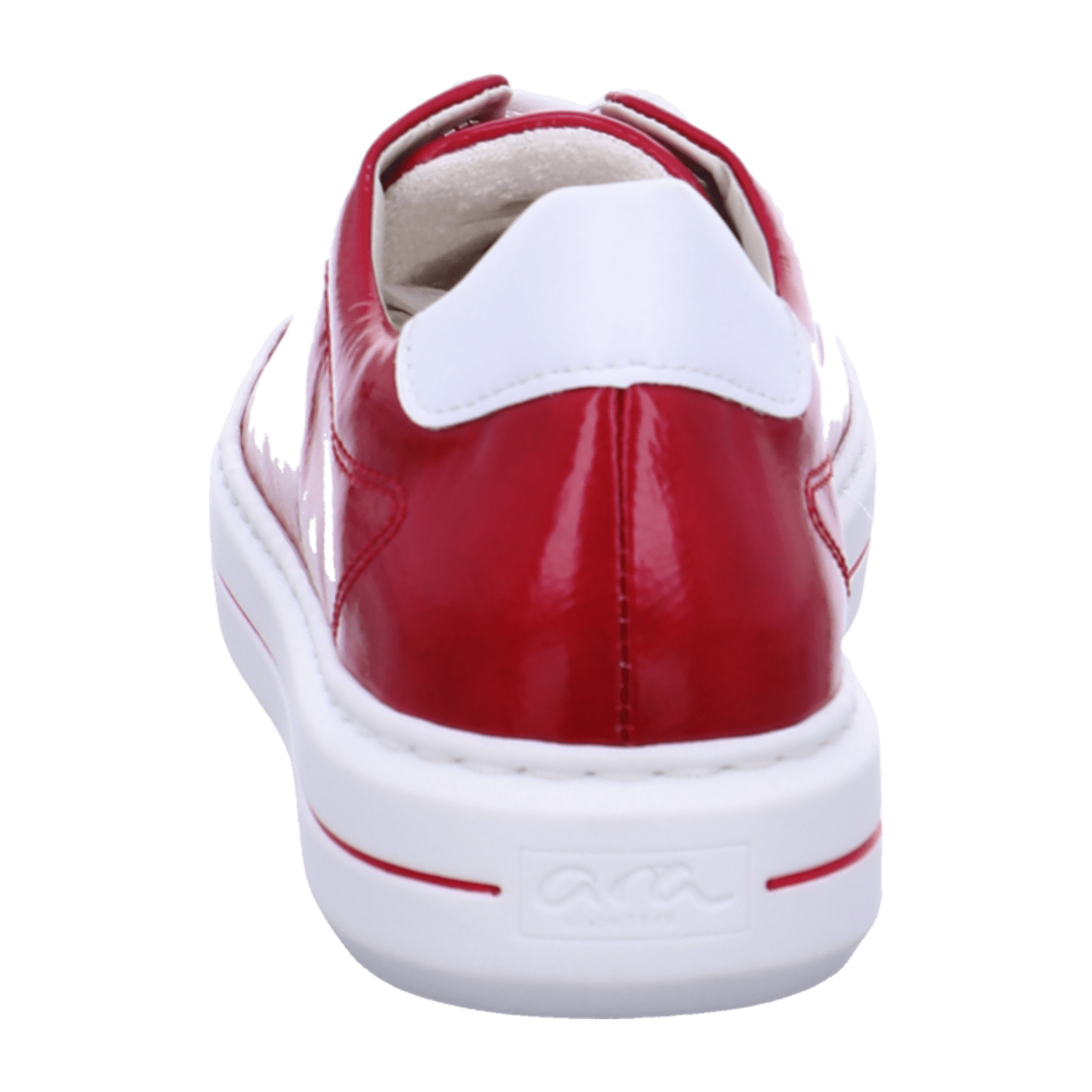 ARA COURTYARD Women's Sneakers in Red Patent Leather with Lacing and Cold-Weather Lined Interior - Bartel-Shop