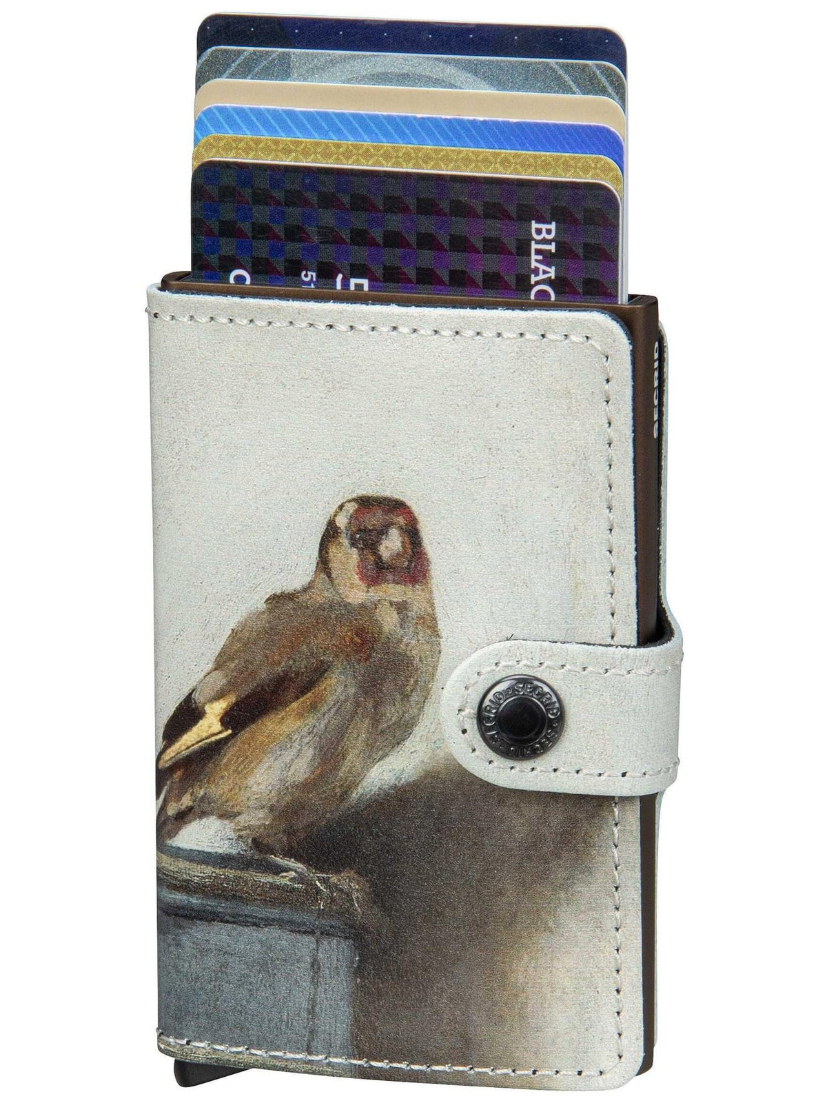 Secrid Miniwallet Art Goldfinch RFID Wallet - 100% Cowhide Leather
