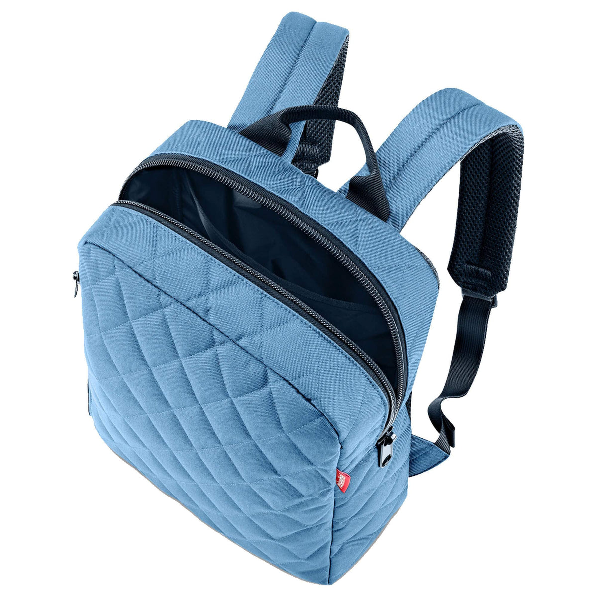 reisenthel Classic Backpack M Rhombus Blue - Waterproof Daypack with Padded Straps