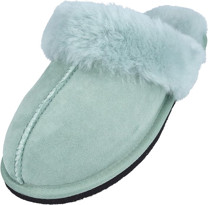 Haflinger North Star Lambskin Clogs Mules Slippers Leather Wool Lined Winter - Bartel-Shop