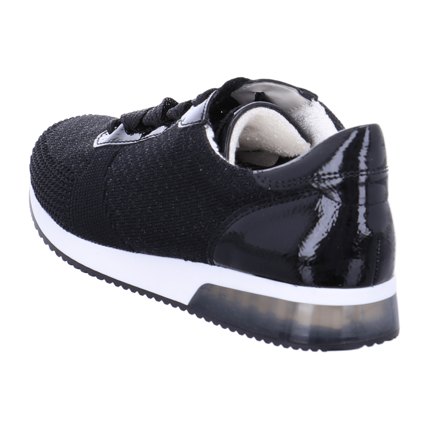 ARA LISBON Women's Sneakers Black Leather Casual Fashion Slip-On Round Toe