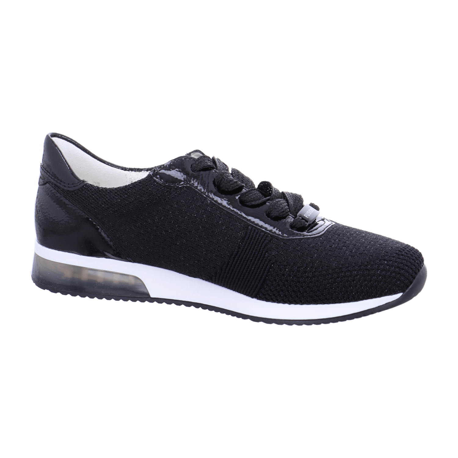 ARA LISBON Women's Sneakers Black Leather Casual Fashion Slip-On Round Toe