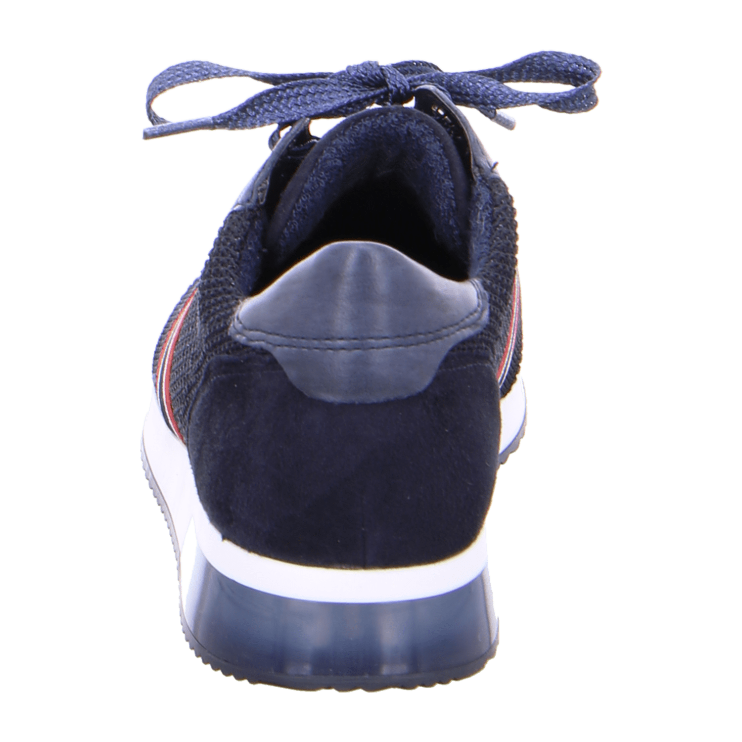 ARA LISBON Women's Nubuck Leather Slip-On Sneakers with Lace-Up Closure, Round Toe and Cold-Weather Lined Interior in Blue Silver