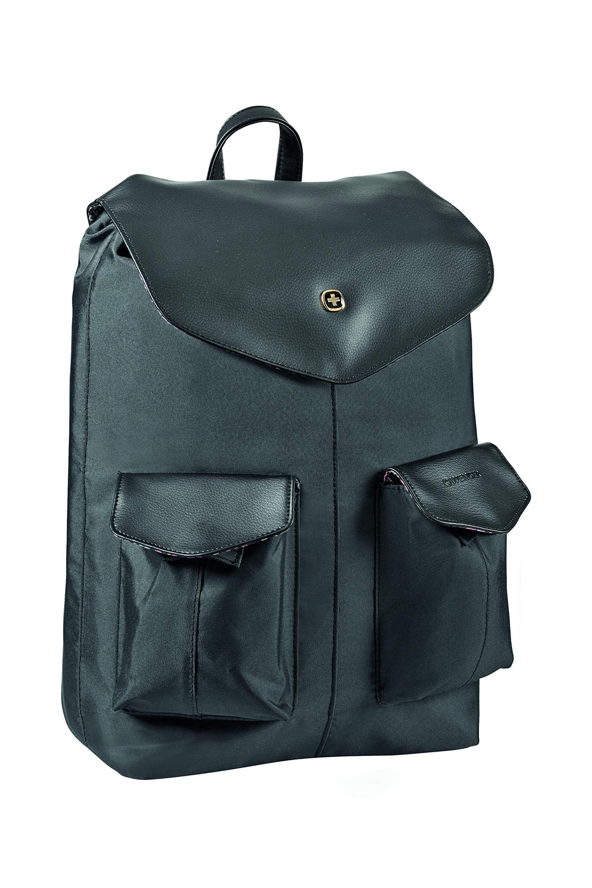WENGER MarieJo Convertible Laptop Backpack - Black Floral Print Polyester