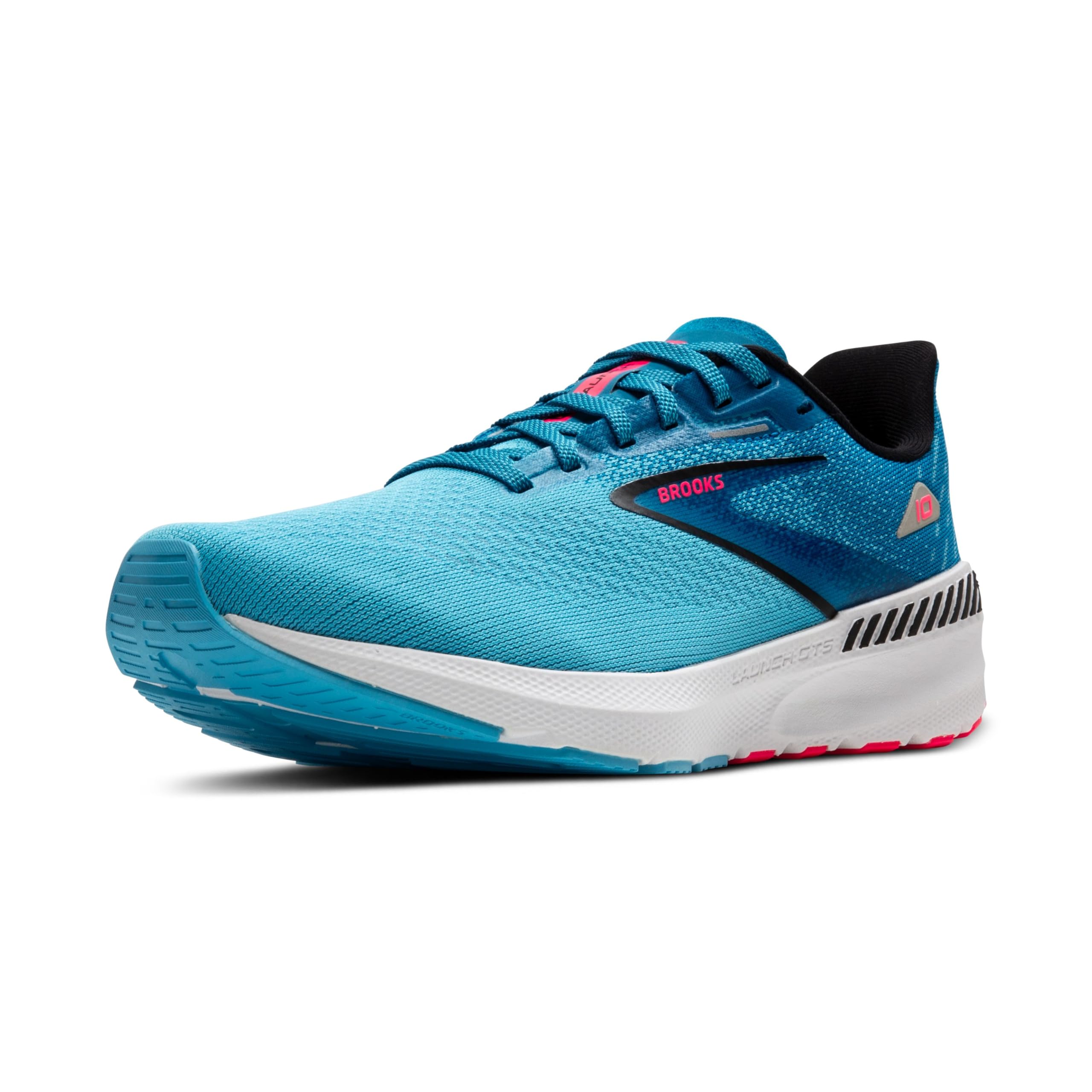 Brooks Launch GTS 10 Men Road Running Shoes Mesh Crystal Seas Blue Jay Black