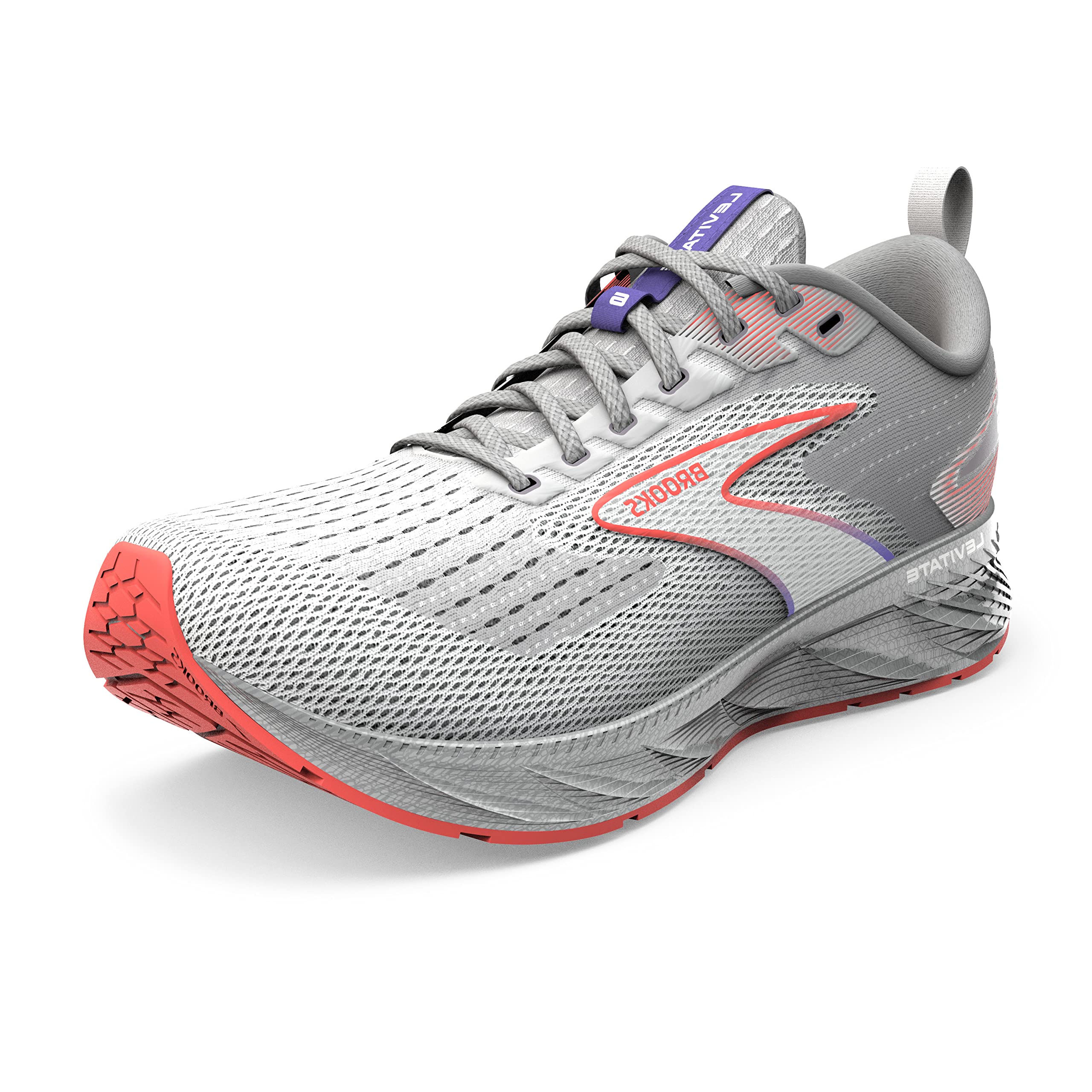 Brooks Levitate 6 Men's Road Running Shoes Dawn Blue Cayenne Purple Cotton