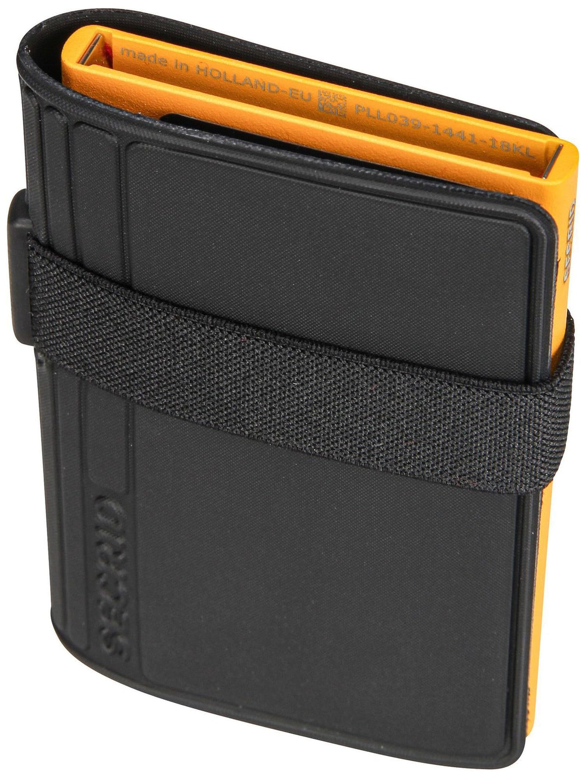 Secrid Band Wallet RFID Protected Black-Ochre Leather Credit Card Holder