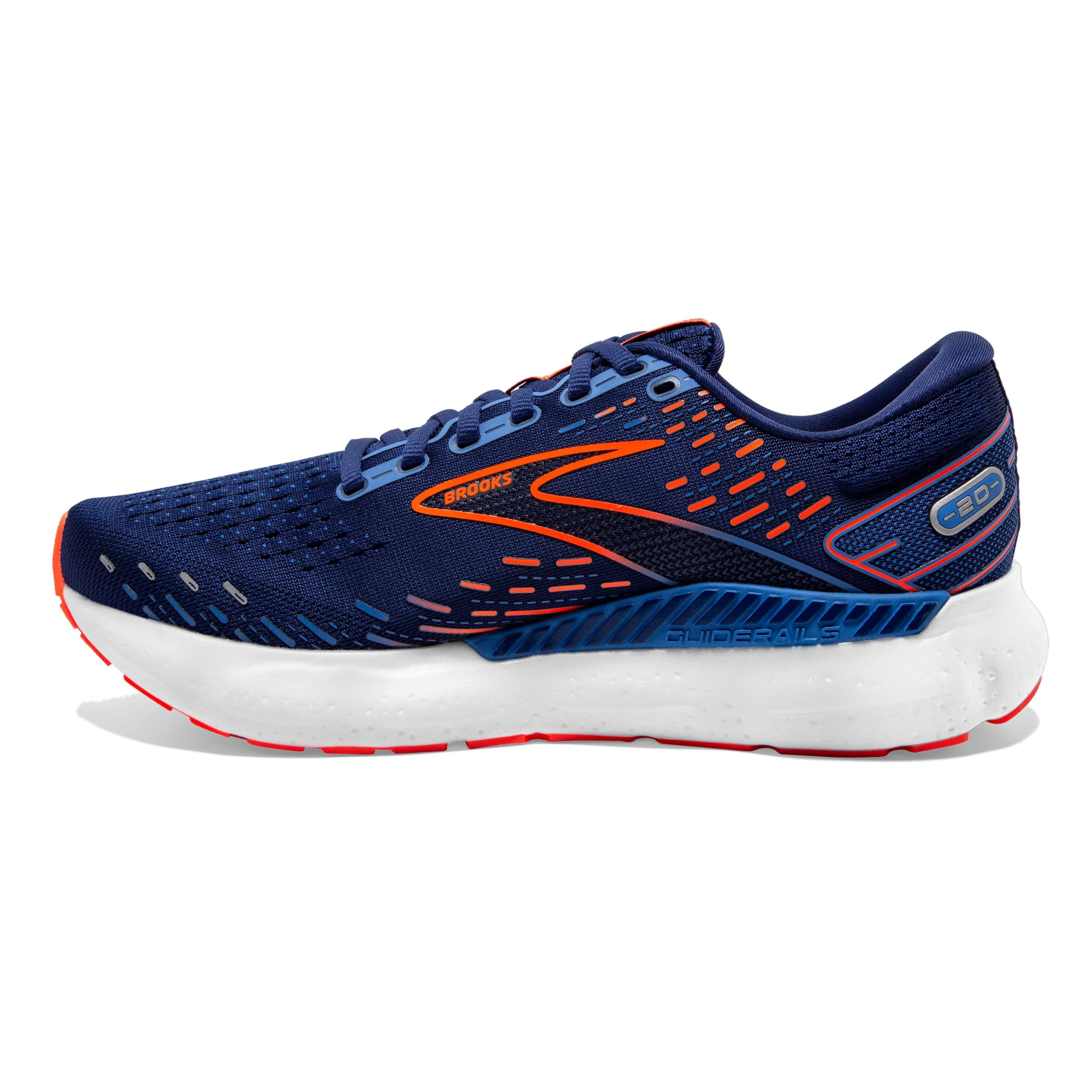 Brooks Glycerin GTS 20 Men's Road Running Shoes Synthetic Blue Depths Palace Blue Orange