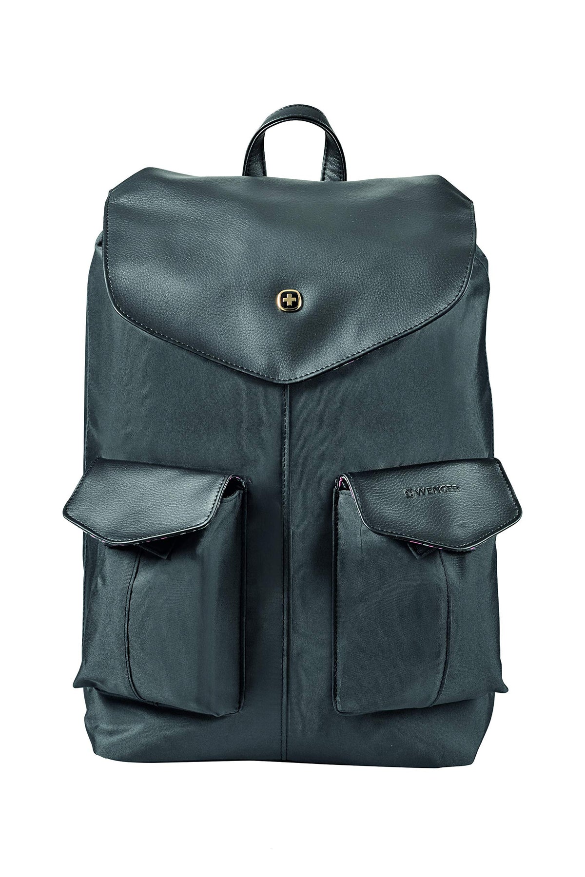 WENGER MarieJo Convertible Laptop Backpack - Black Floral Print Polyester