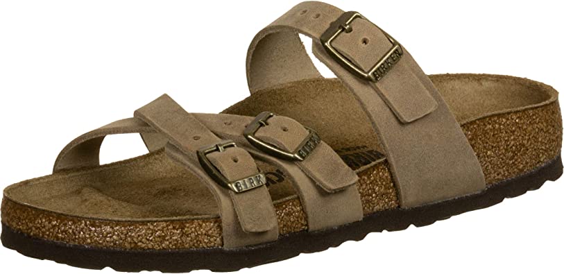 Birkenstock Franca FL mule brown Nubuck leather - Bartel-Shop