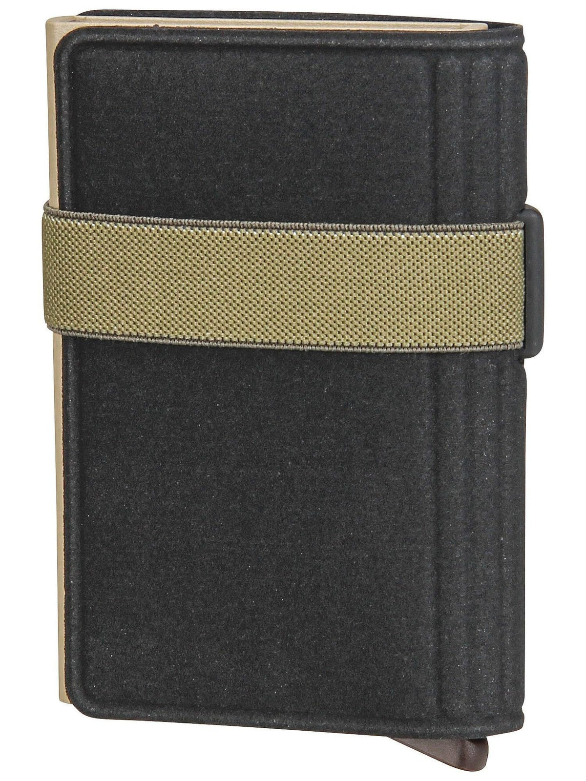 Secrid Liba Band Wallet Black-Olive - Minimalist RFID Pop-Up Leather Wallet