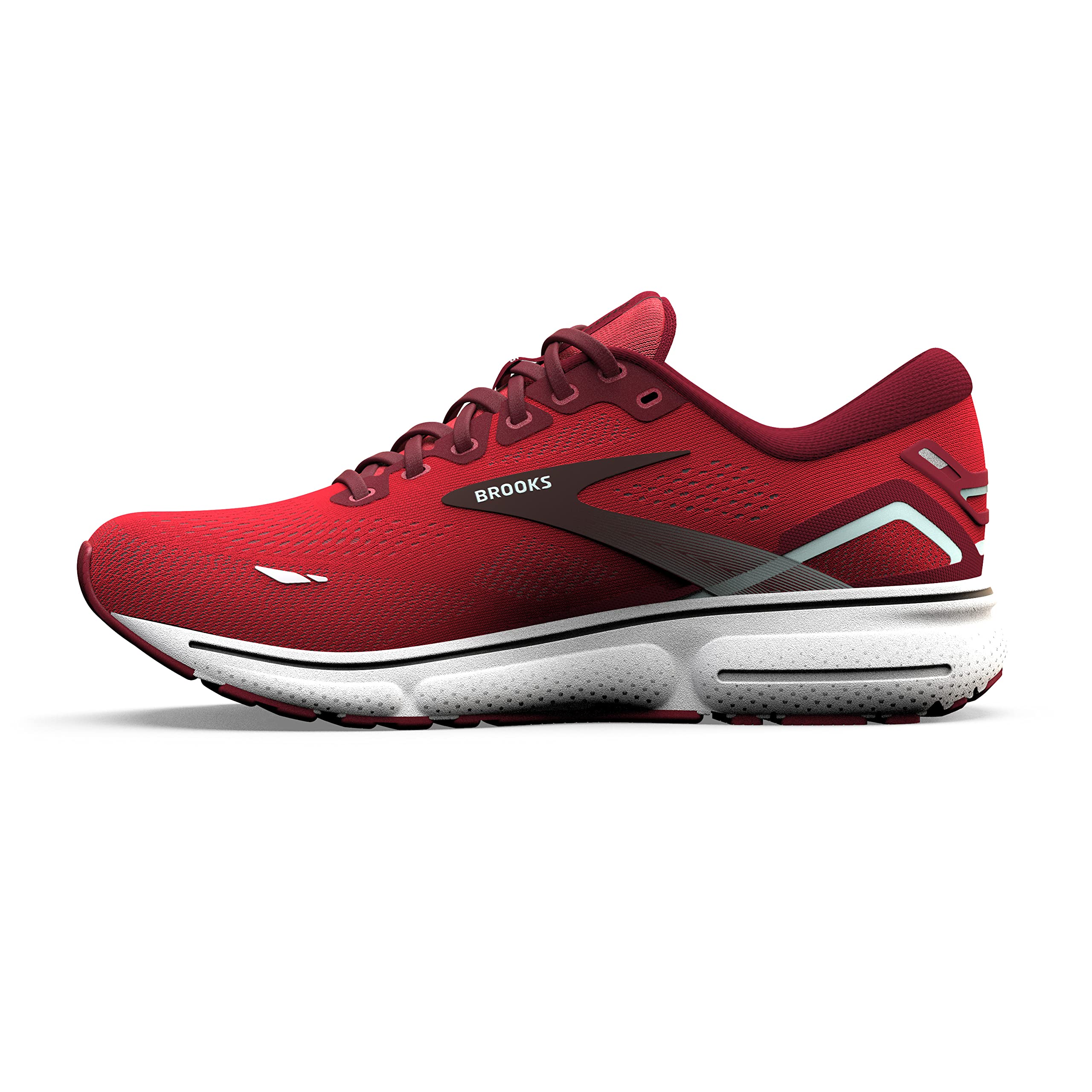 Brooks Ghost 15 Men's Road Running Shoes Mesh Red Blue Haze White Lightweight