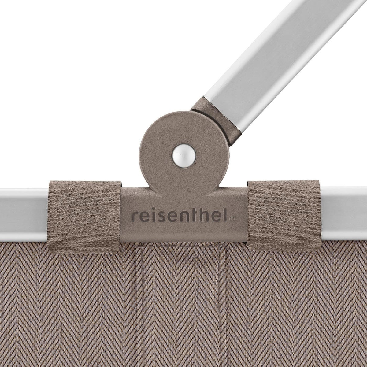 reisenthel Carrybag Herringbone Mocha - Polyester Shopping Basket