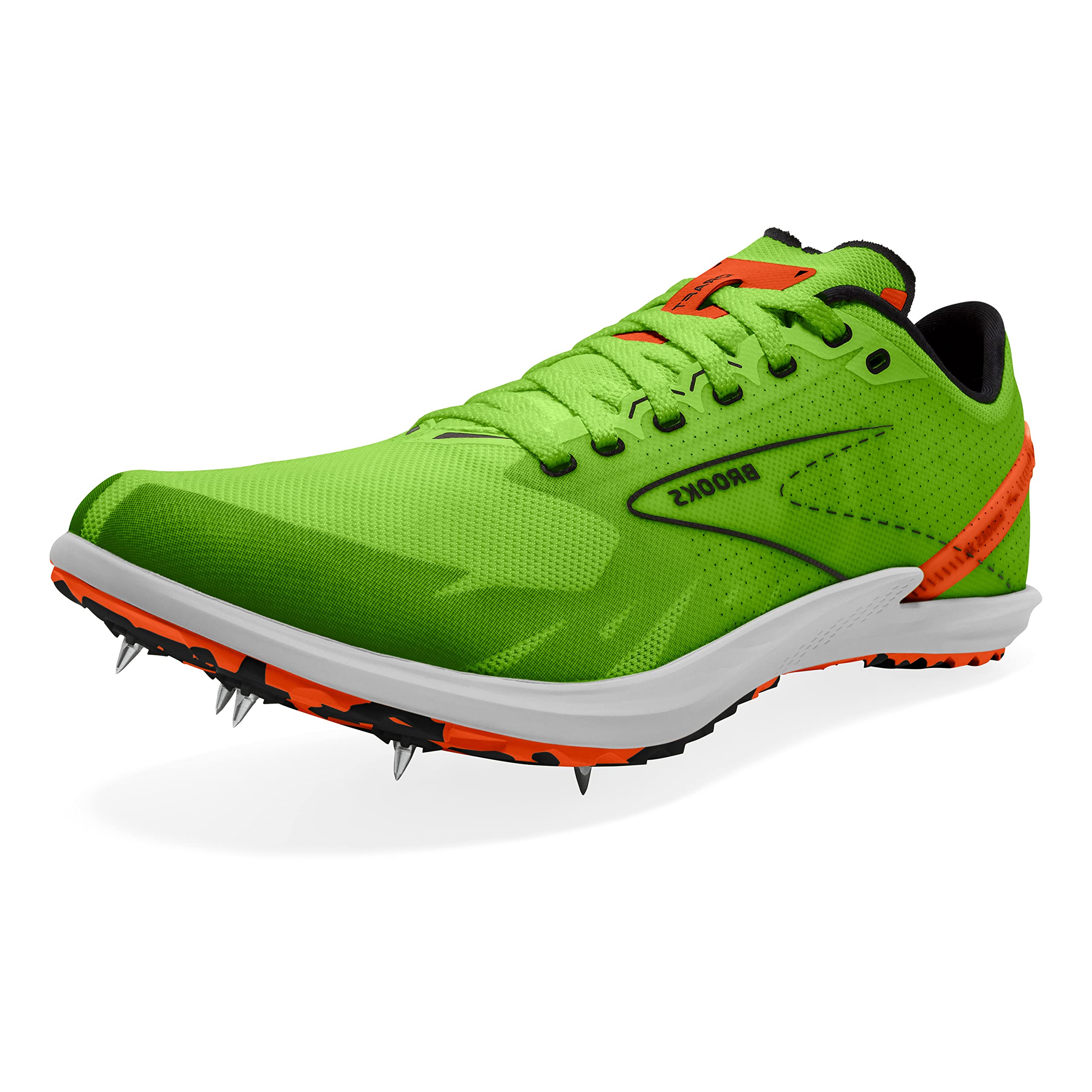 Brooks Men's Road Running Shoes Mesh Gecko Green Orange Red White
