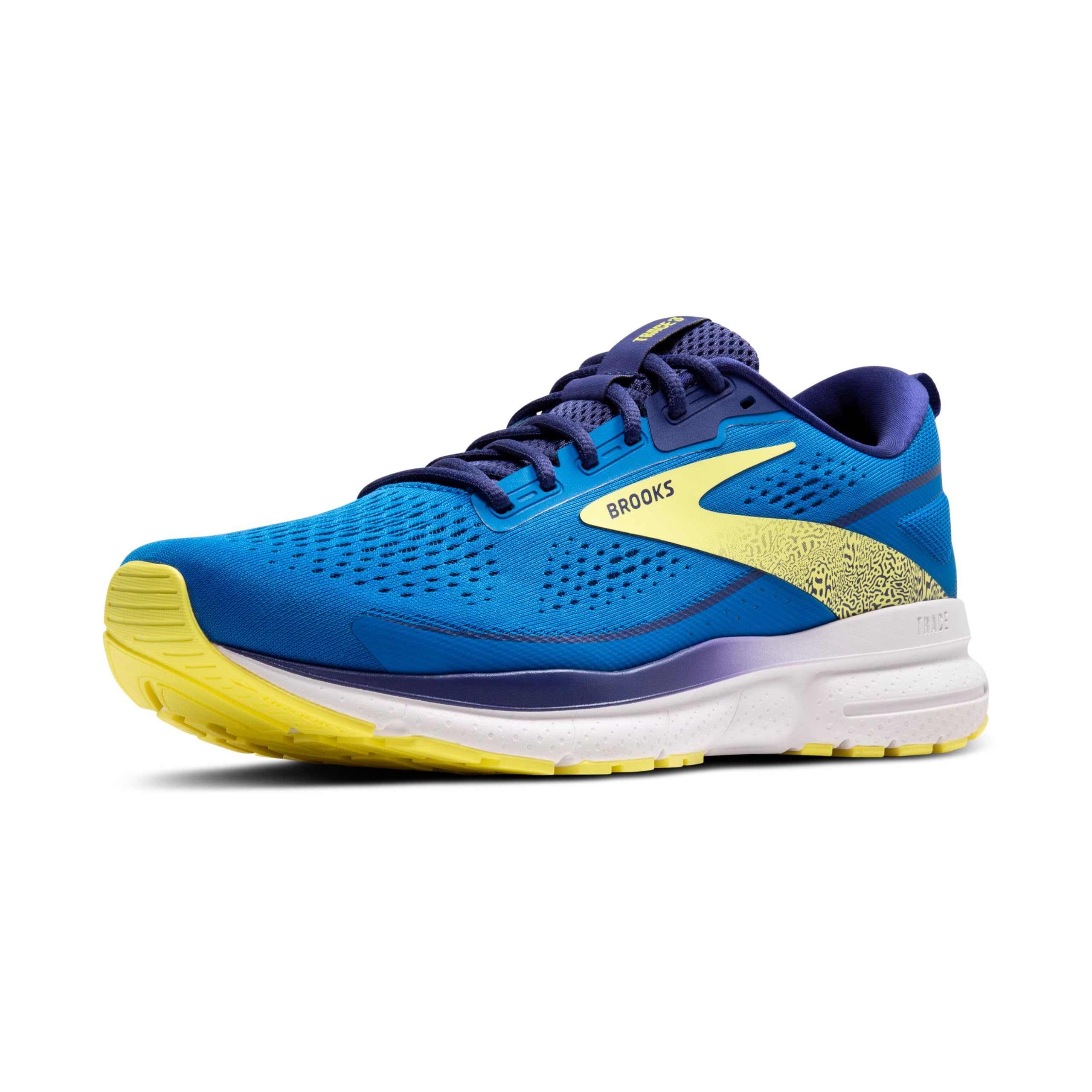 Brooks Trace 3 Men's Running Shoes Cotton Electric Blue Navy Lemon