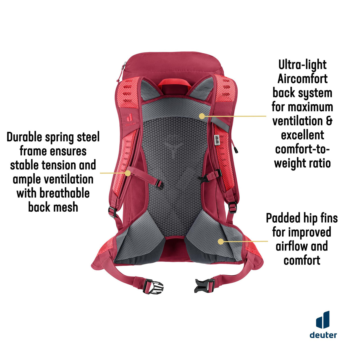 Deuter AC Lite 24 Hiking Backpack Nylon Cherry-Masala