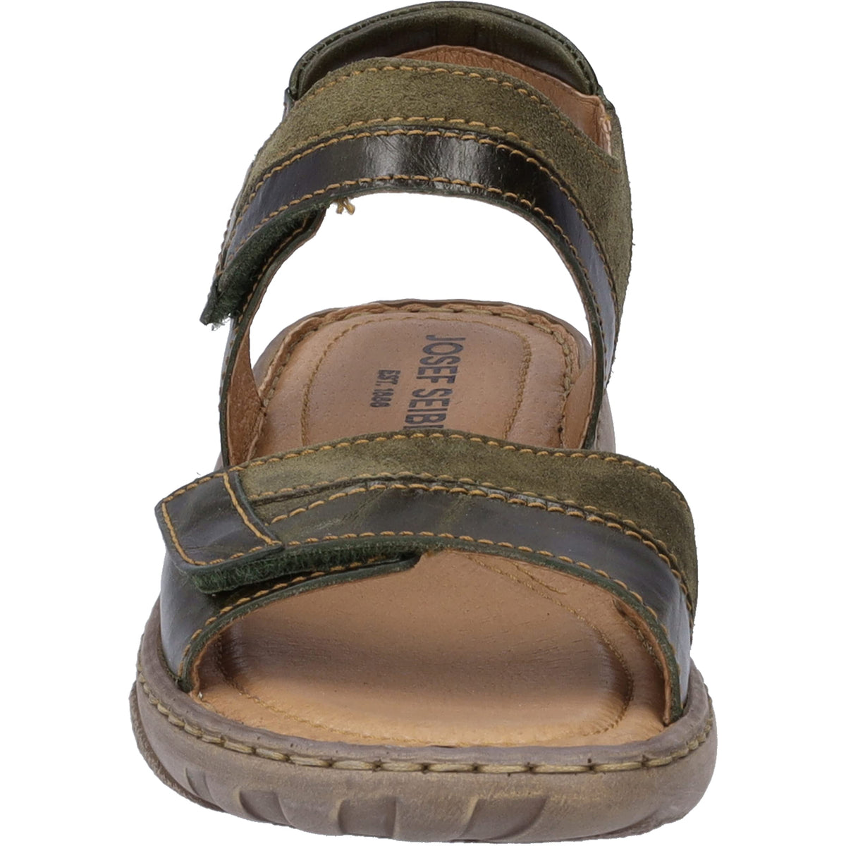 Josef Seibel Women Sandals Leather Moos Green Size 41 EU Klettverschluss