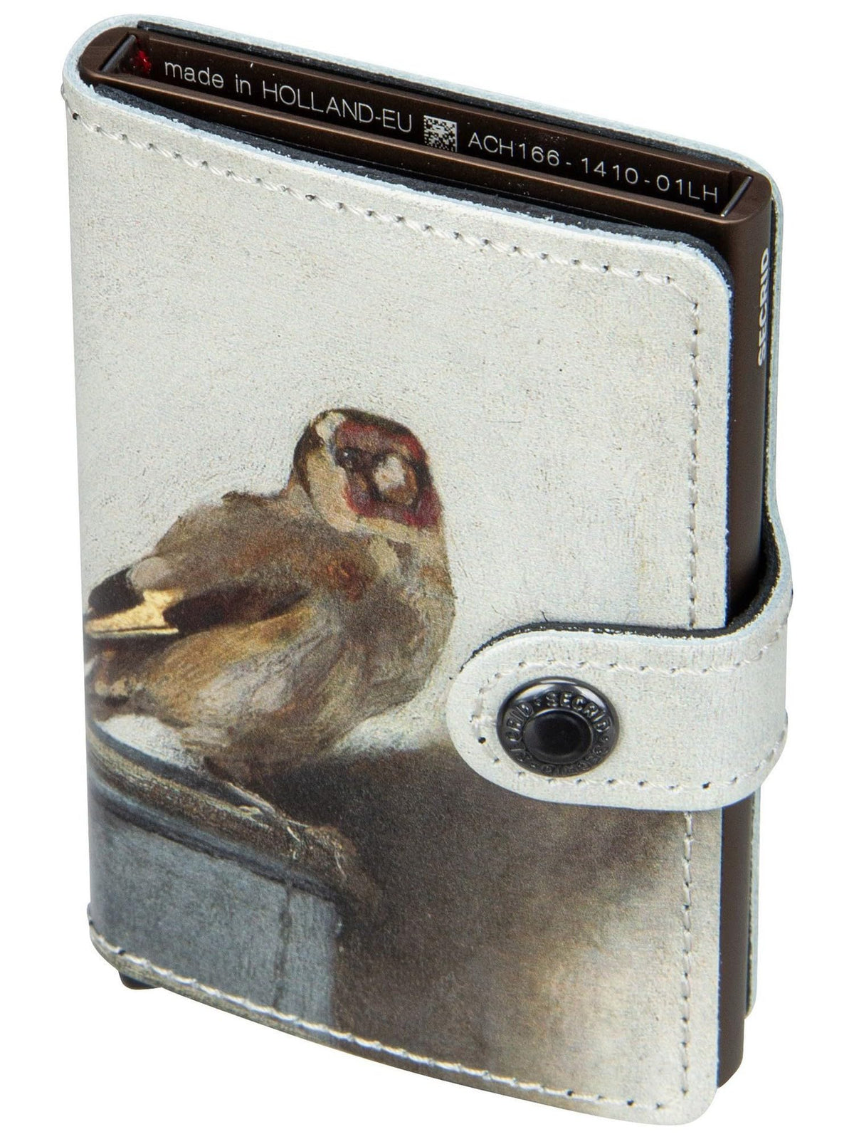 Secrid Miniwallet Art Goldfinch RFID Wallet - 100% Cowhide Leather