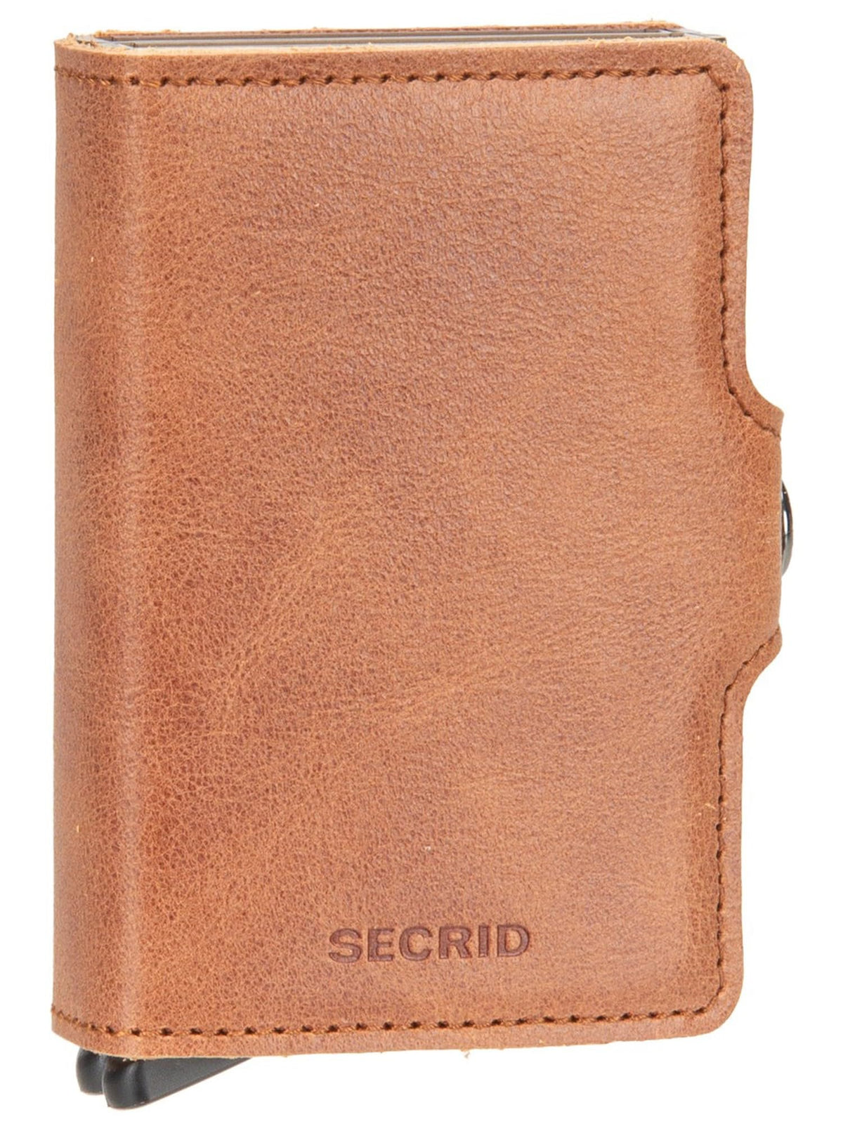 Secrid Twin Card Protector Wallet - Cognac Brown Leather Card Holder