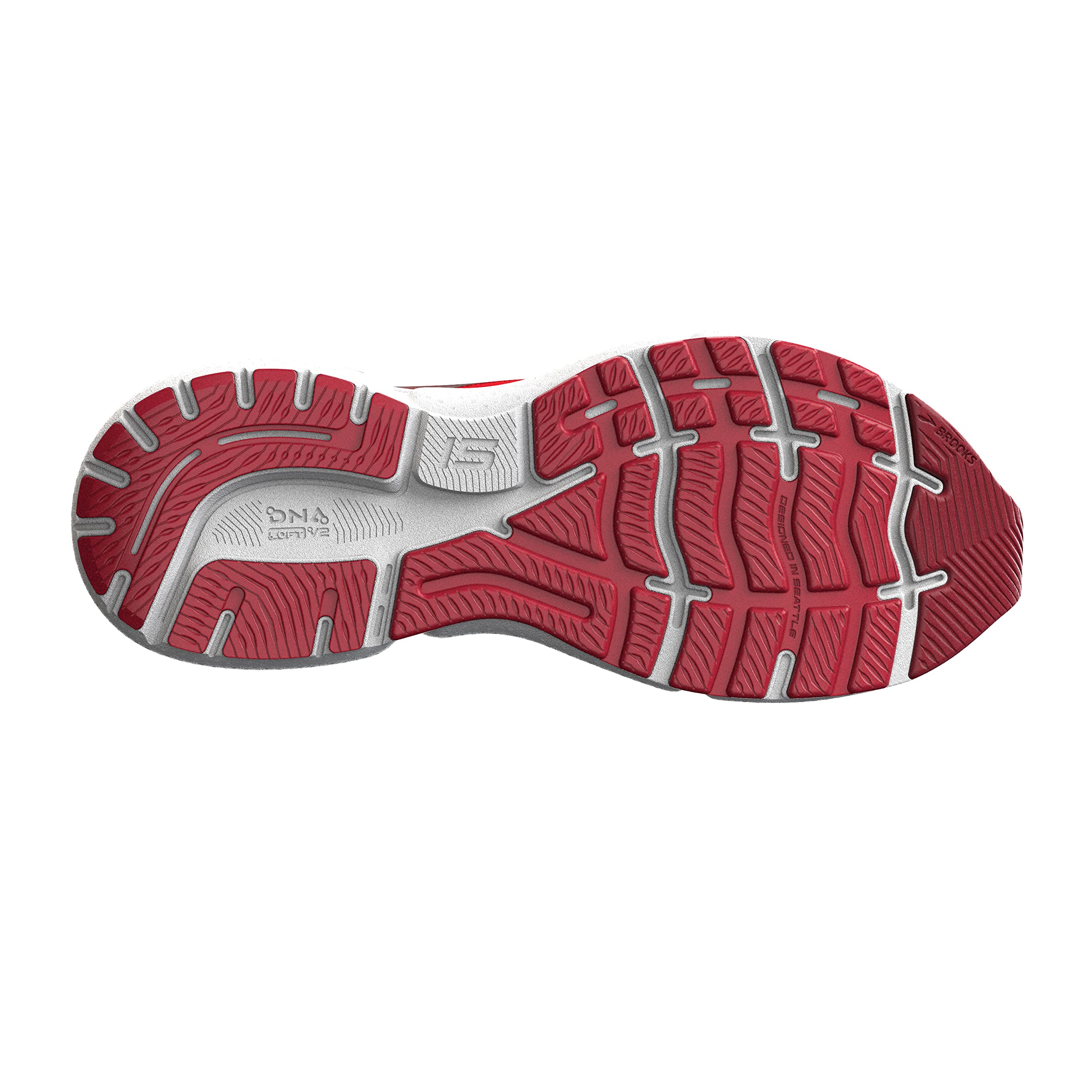 Brooks Ghost 15 Men's Road Running Shoes Mesh Red Blue Haze White Lightweight
