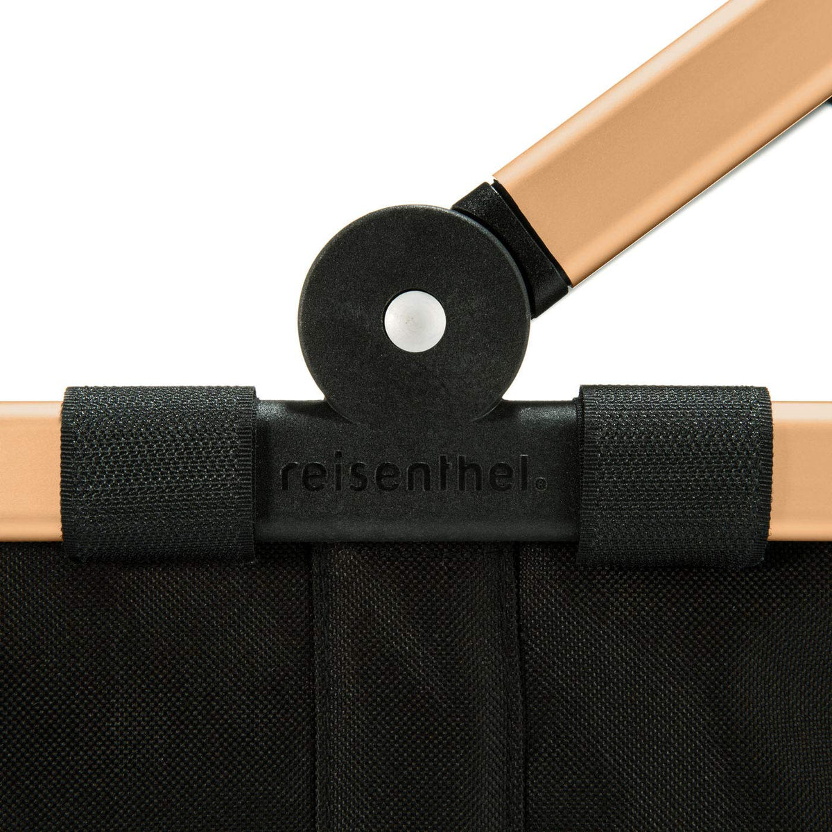 reisenthel Carrybag Shopping Basket - Reusable Polyester Tote in Frame Black Gold