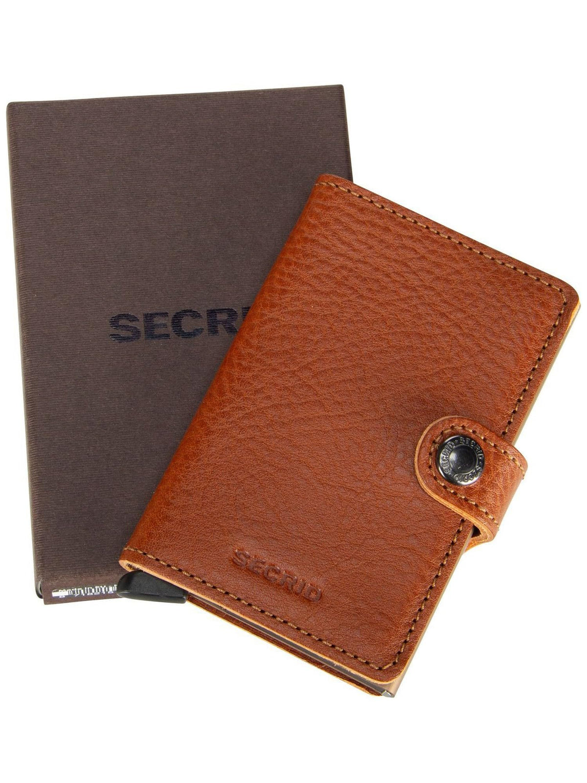 Secrid Miniwallet Veg Tanned Leather Wallet - Caramello Sand RFID Protected