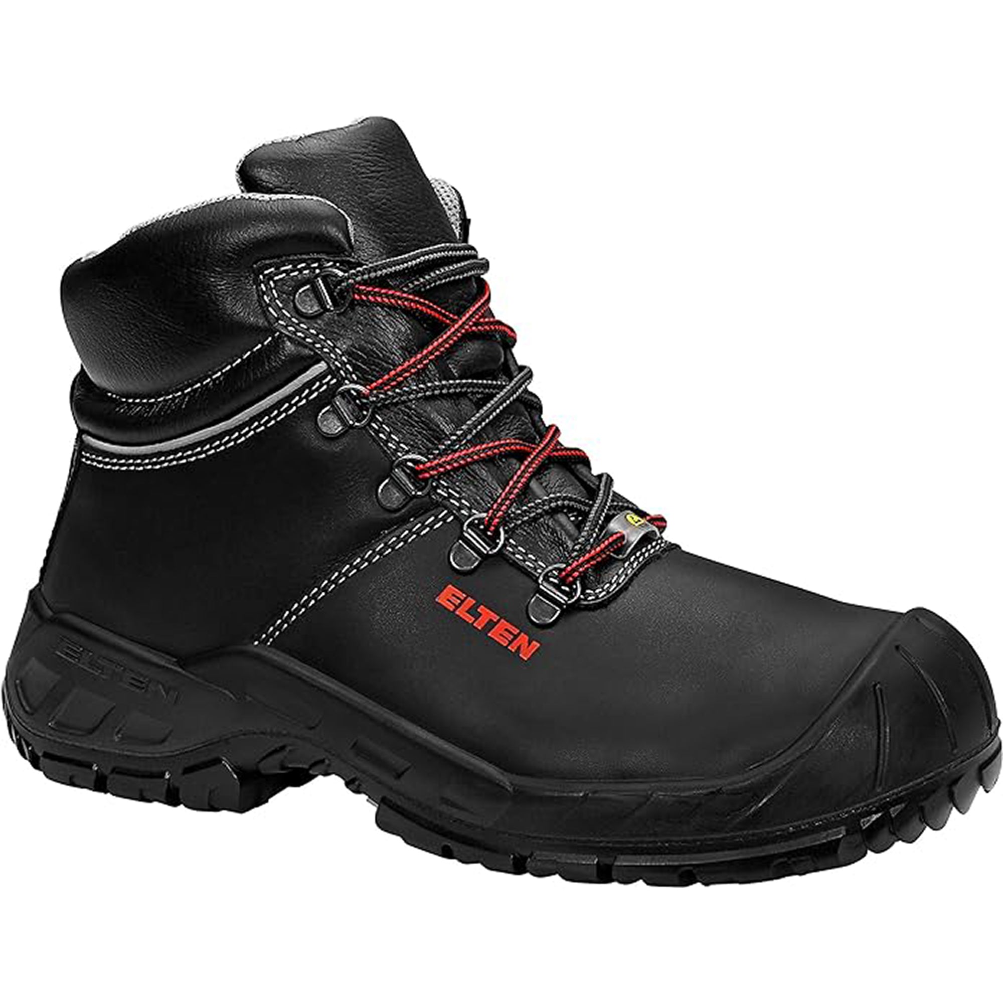 ELTEN RENZO Mid ESD S3 Safety work boots shoes Grip Steel Toe Leather Black