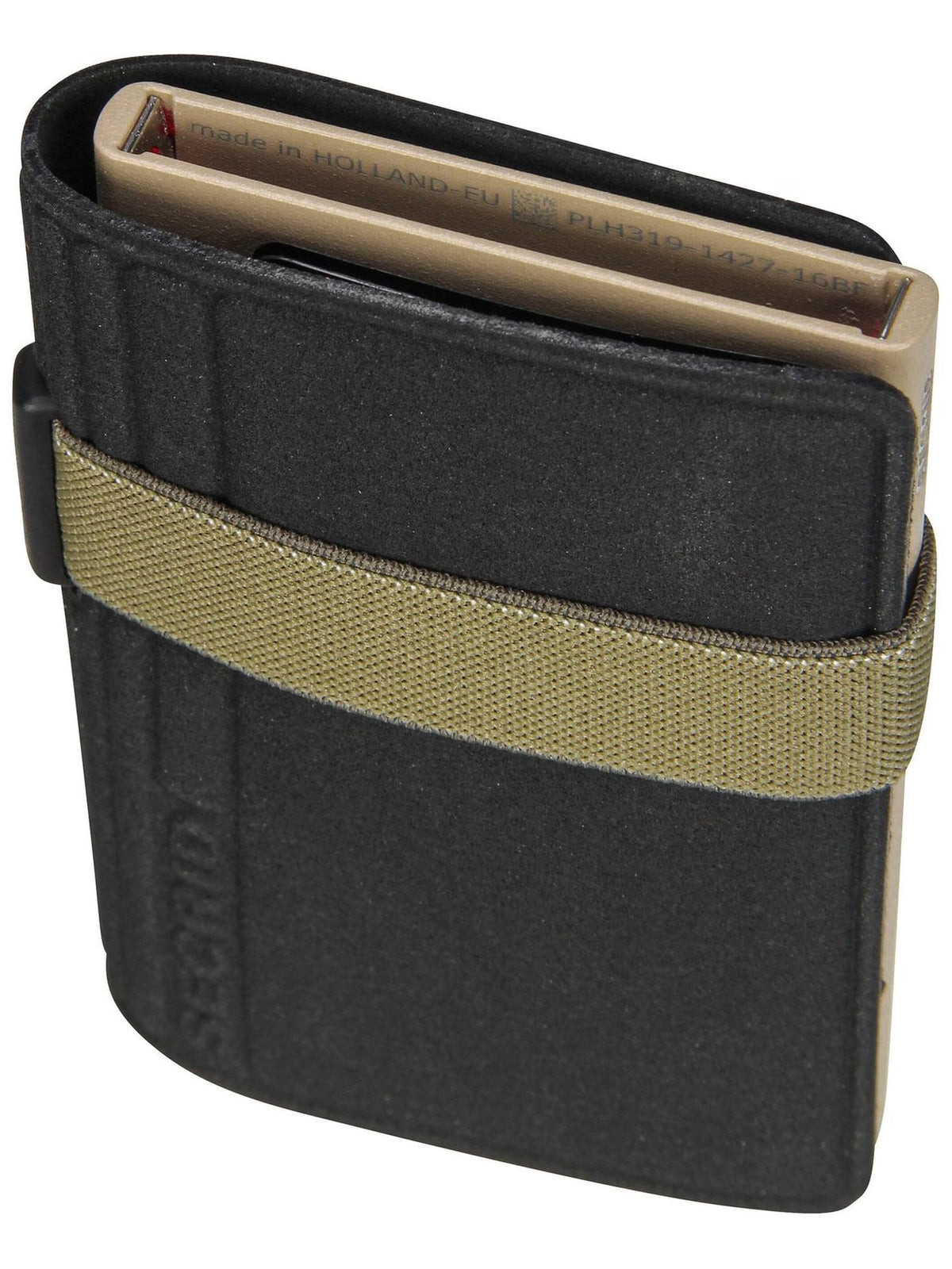 Secrid Liba Band Wallet Black-Olive - Minimalist RFID Pop-Up Leather Wallet