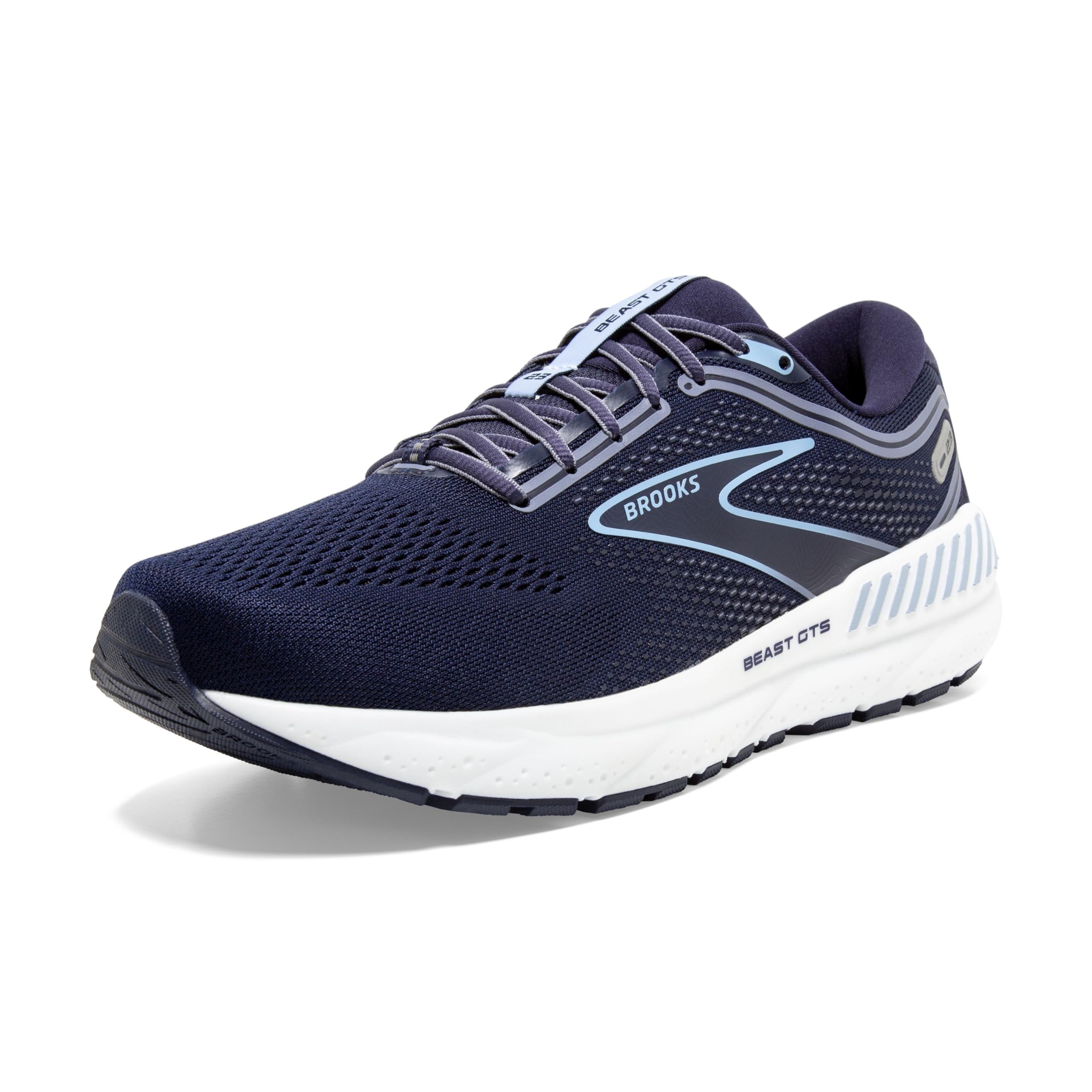 Brooks Beast GTS 23 Men Road Running Shoes Cotton Peacoat Blue White