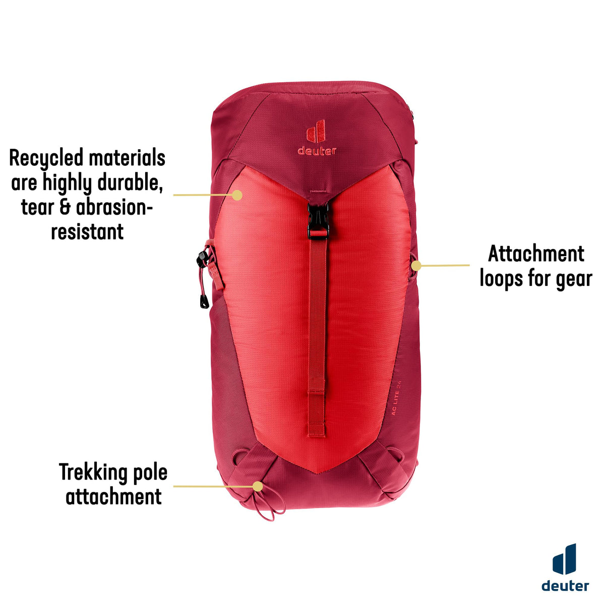 Deuter AC Lite 24 Hiking Backpack Nylon Cherry-Masala