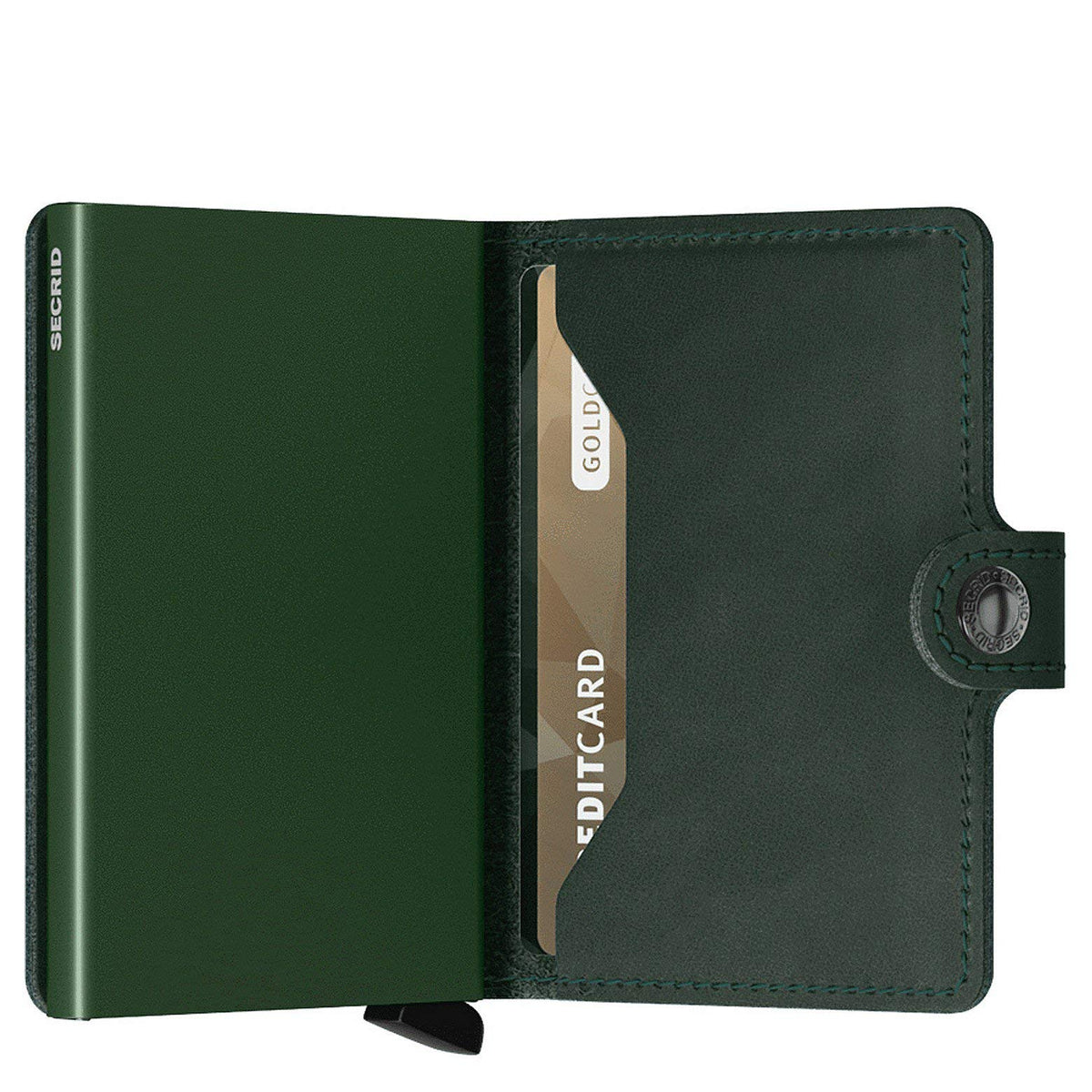 Secrid Mini Wallet - Dark Brown Leather with RFID Protection